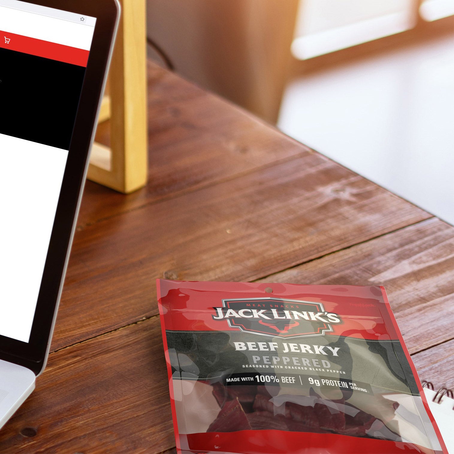 Jack Link's Beef Jerky, Peppered, 3.25 oz, 3-count