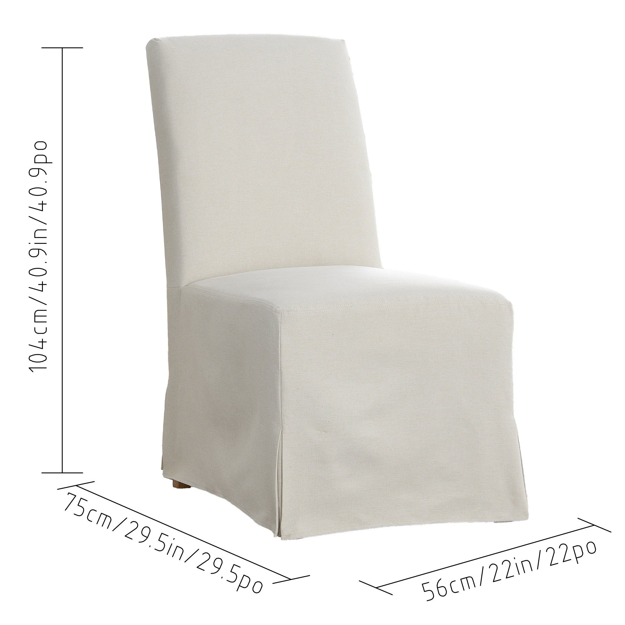 Clare Slipcover Dining Chair, 2-pack