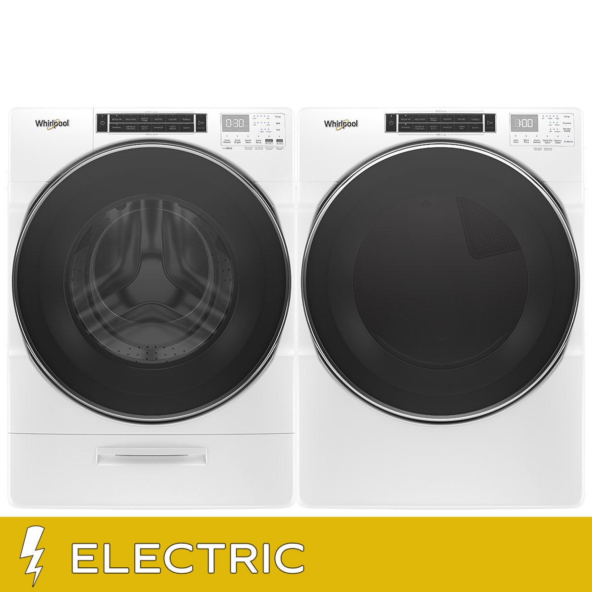 Whirlpool 5.0 cu. ft. Front Load Washer and 7.4 cu. ft. Front Load Electric Dryer