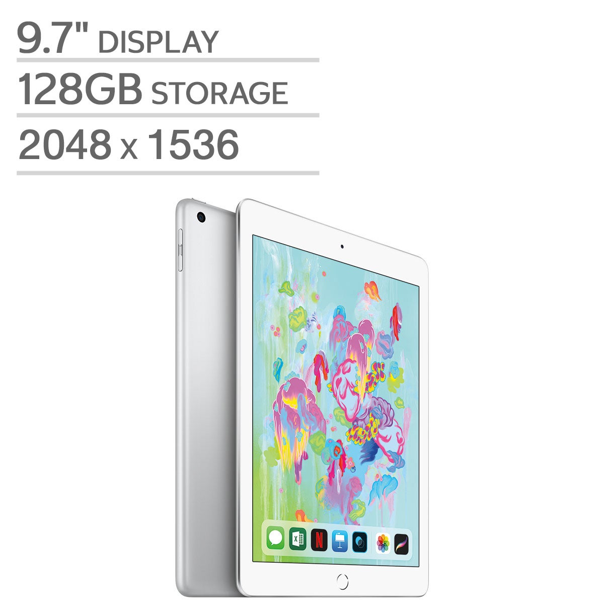 6th Gen Apple iPad A10 Fusion Chip 128GB - Silver