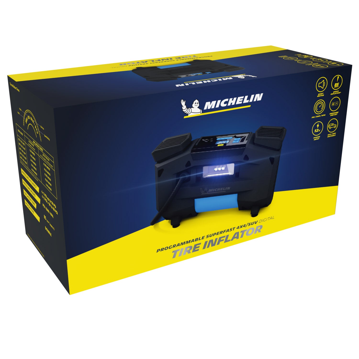 Michelin Programmable Super-Fast Double Piston Digital Tire Inflator