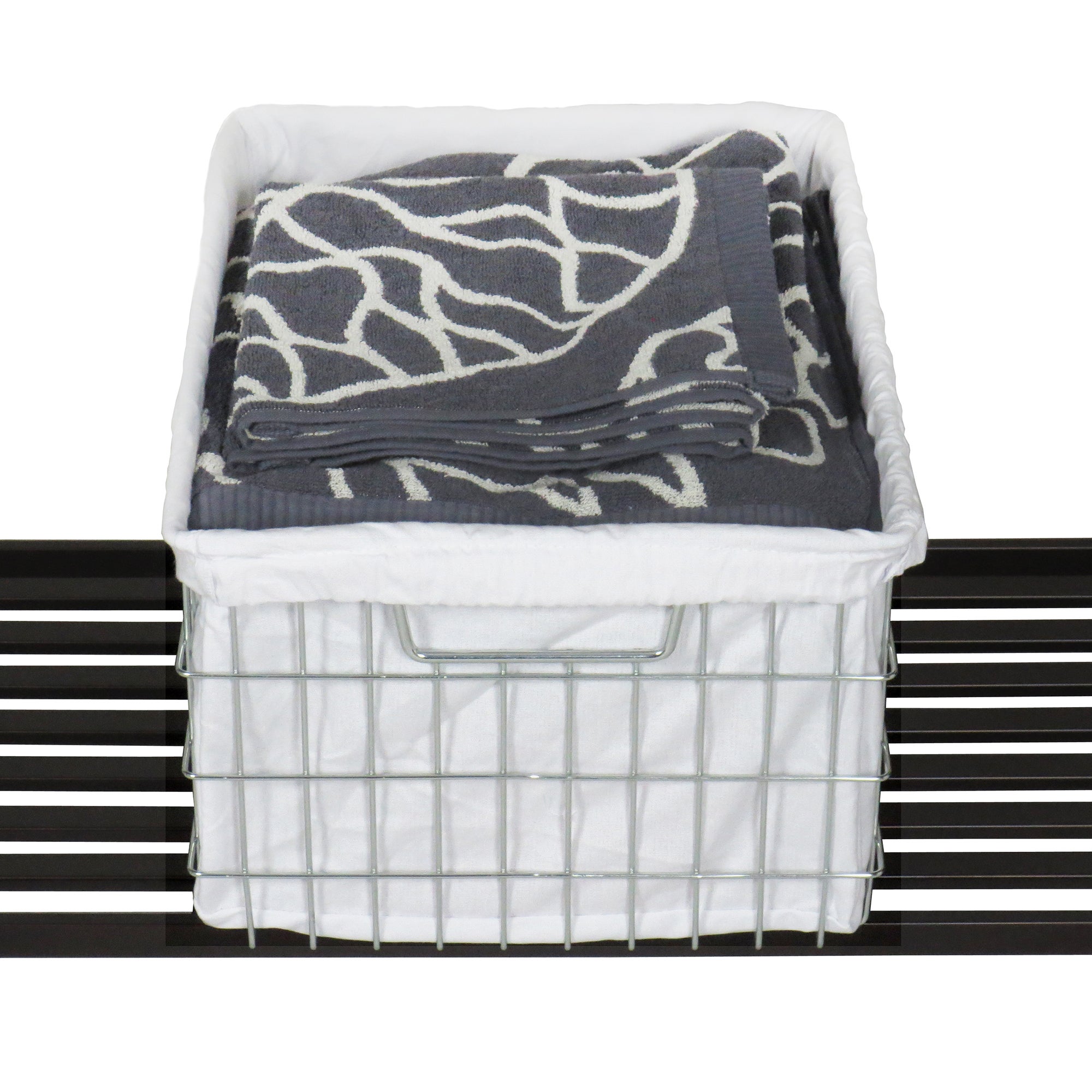 TRINITY EcoStorage Wire Basket with Cover, 2-pack