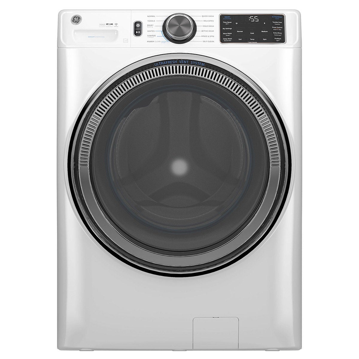 GE 5.0 cu. ft. Front Load Washer with UltraFresh Vent System, Reversible Door, WiFi