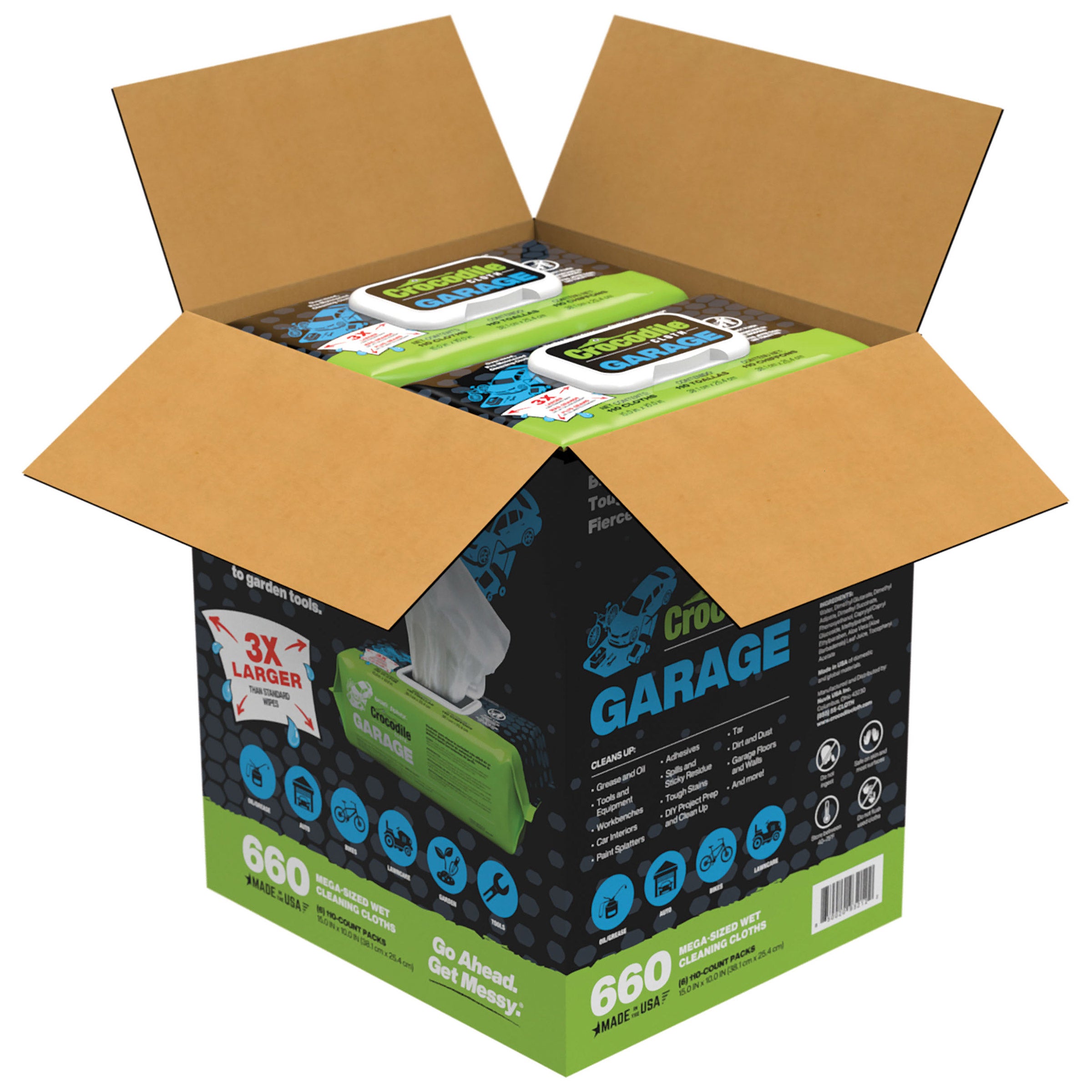 Crocodile Cloth Garage Wipes, 660-count
