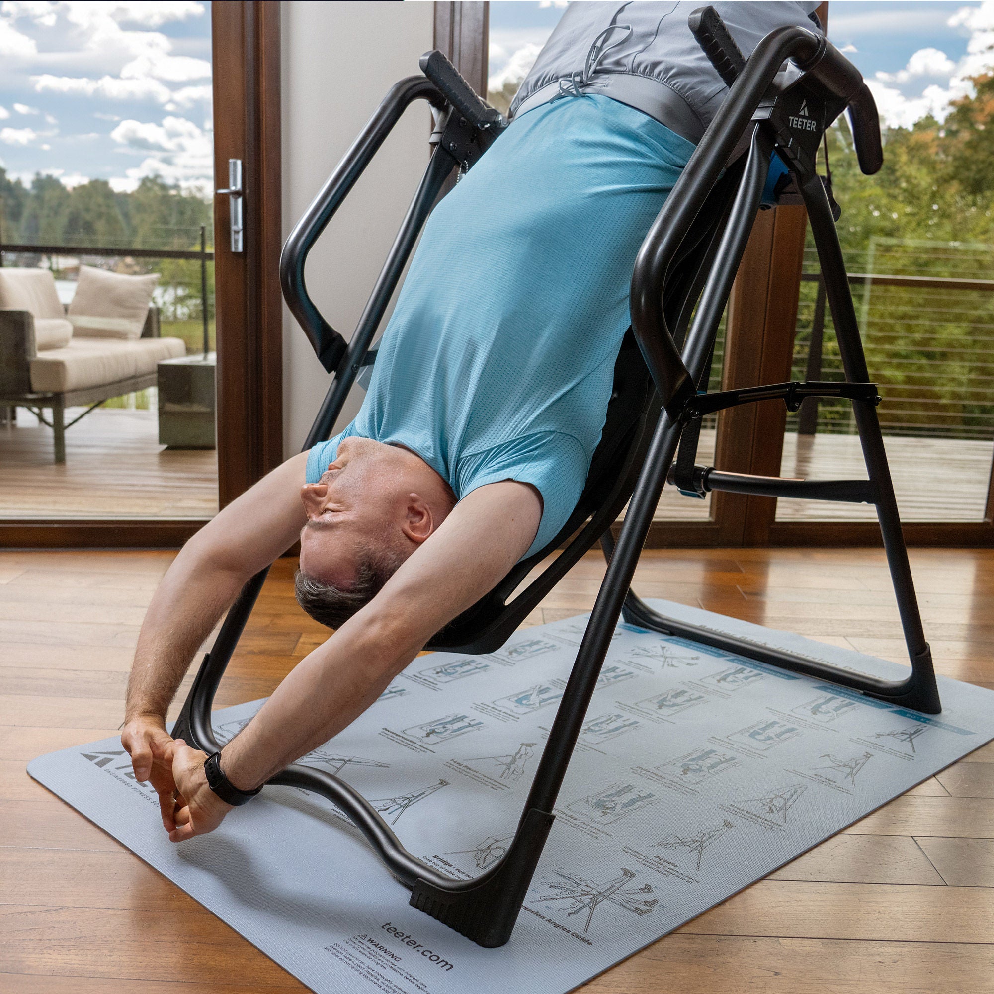 Teeter FitSpine FX-3 Premium Inversion Table with Program Mat + Comfort Cushion