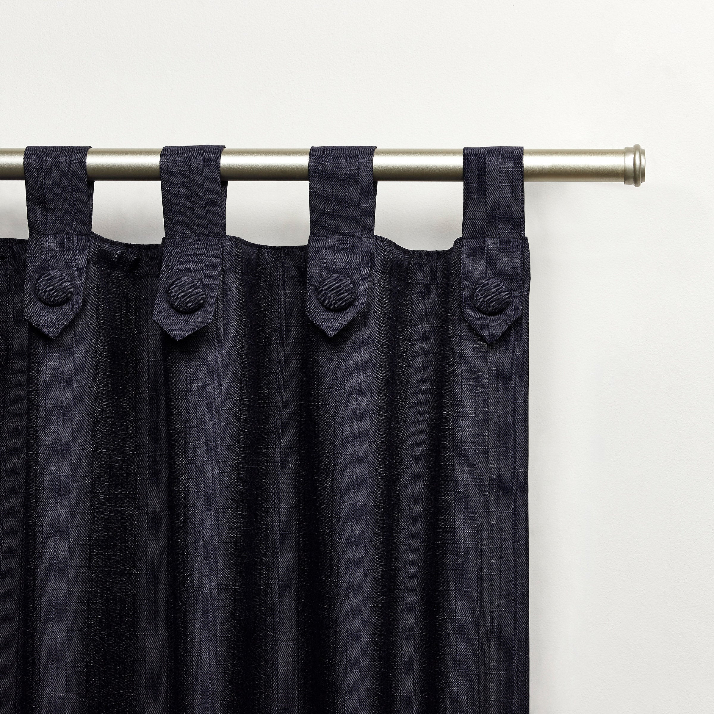 Light Filtering Button Top Window Curtain Panels, 2-pack