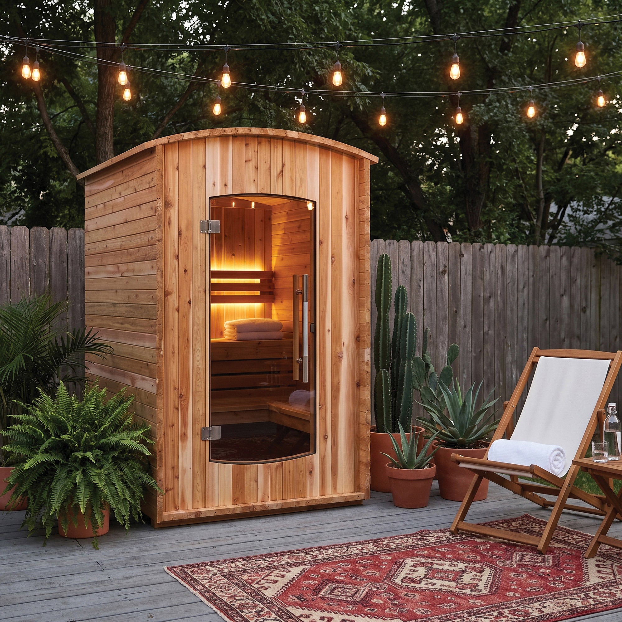 Almost Heaven Saunas New Haven 2-3 Person Outdoor Cabin With Remote Wi-Fi Heating