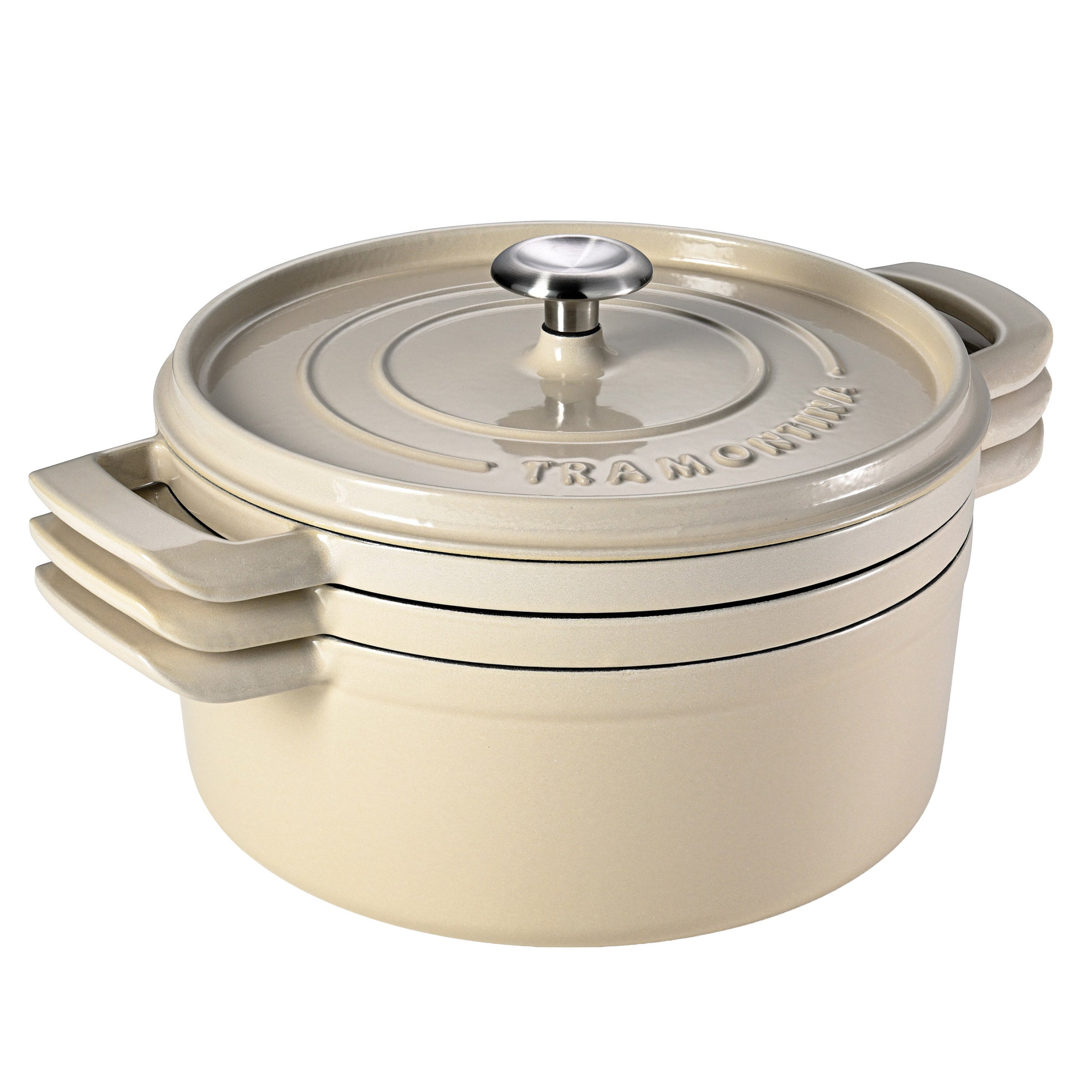 Tramontina 4-Piece Stackable Enameled Cast Iron Cookware Set
