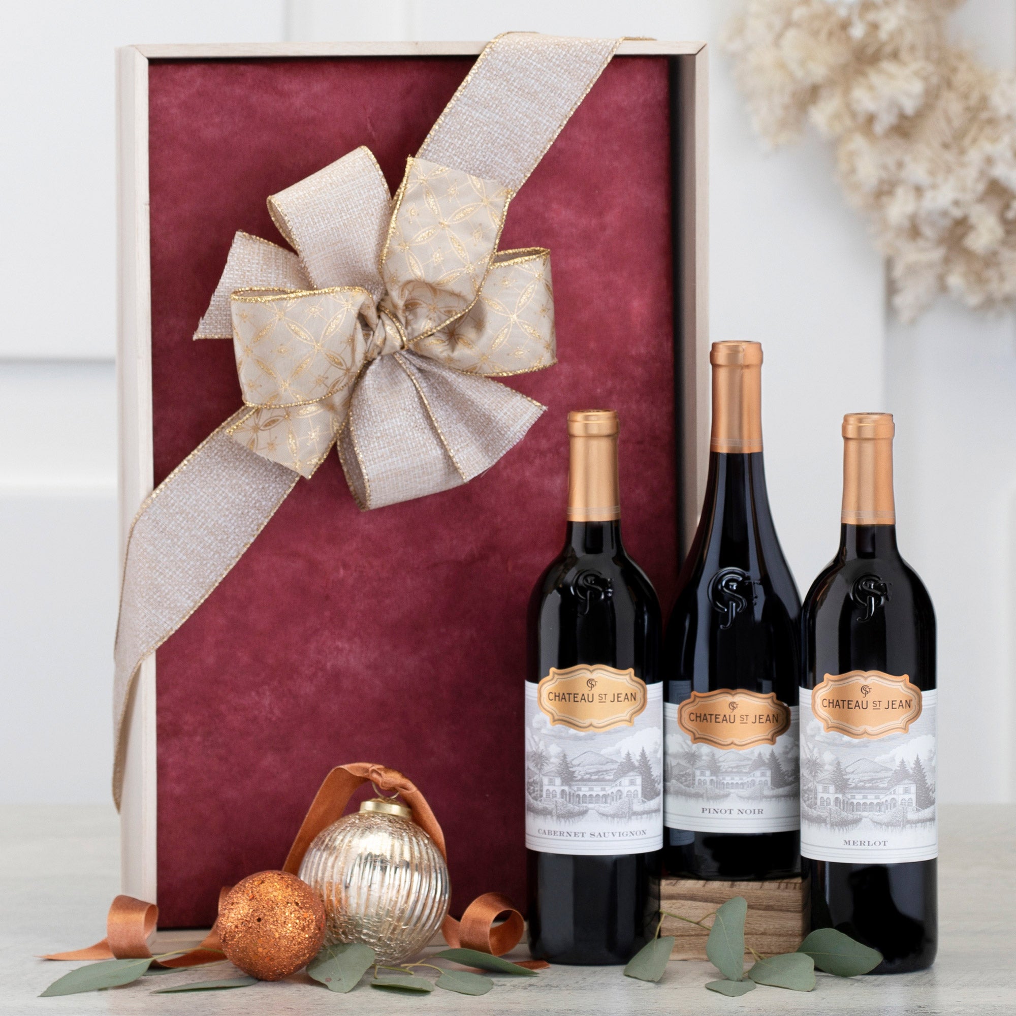 Chateau St. Jean 3 Bottle Wine Crate 750 ml CA ONLY