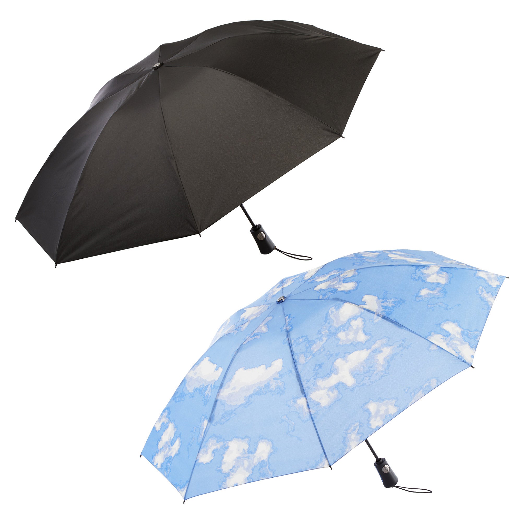 Totes Recycled Automatic Compact InBrella, 2-pack – Reverse Close Umbrella