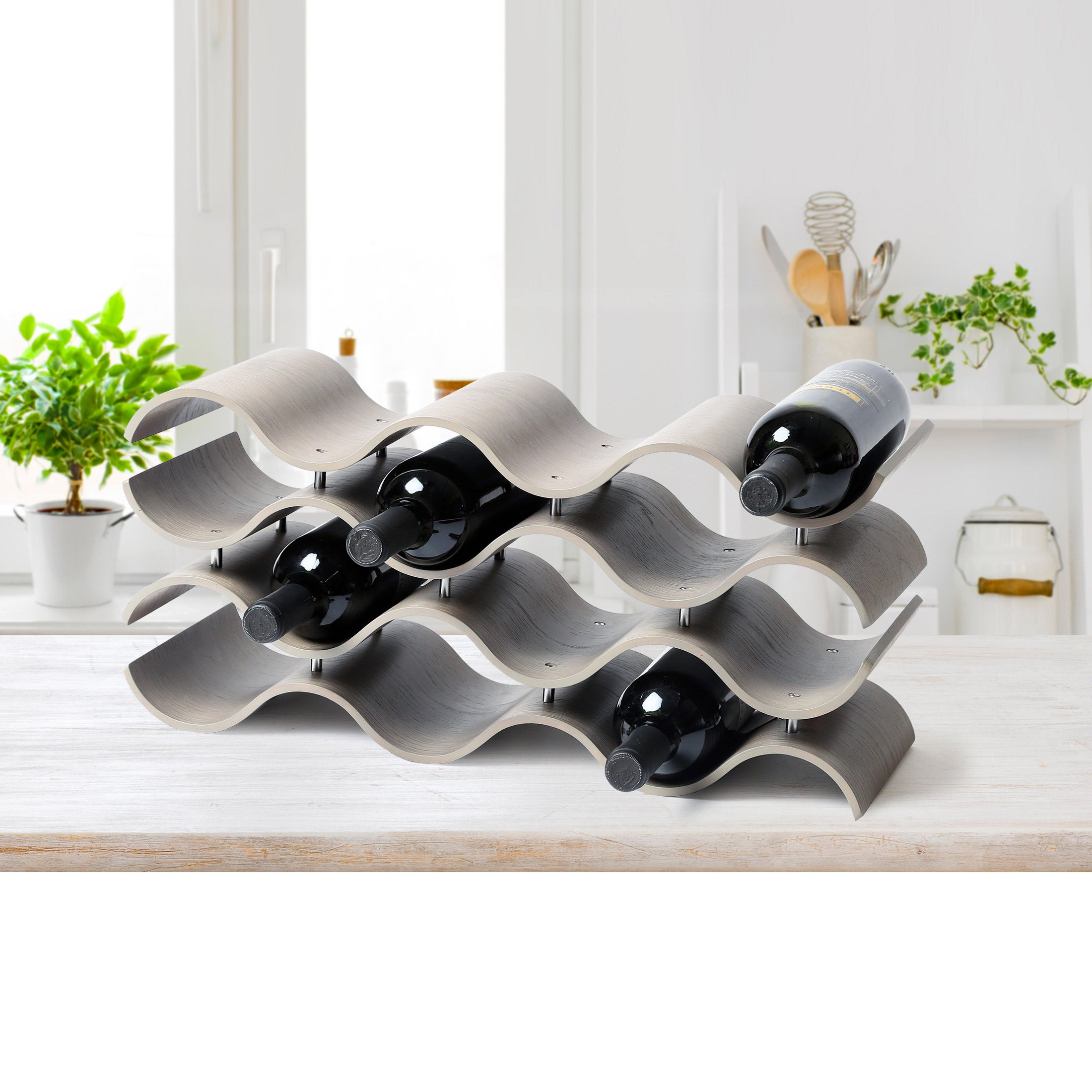 Seville Classics 12-bottle Ashwood Wine Rack
