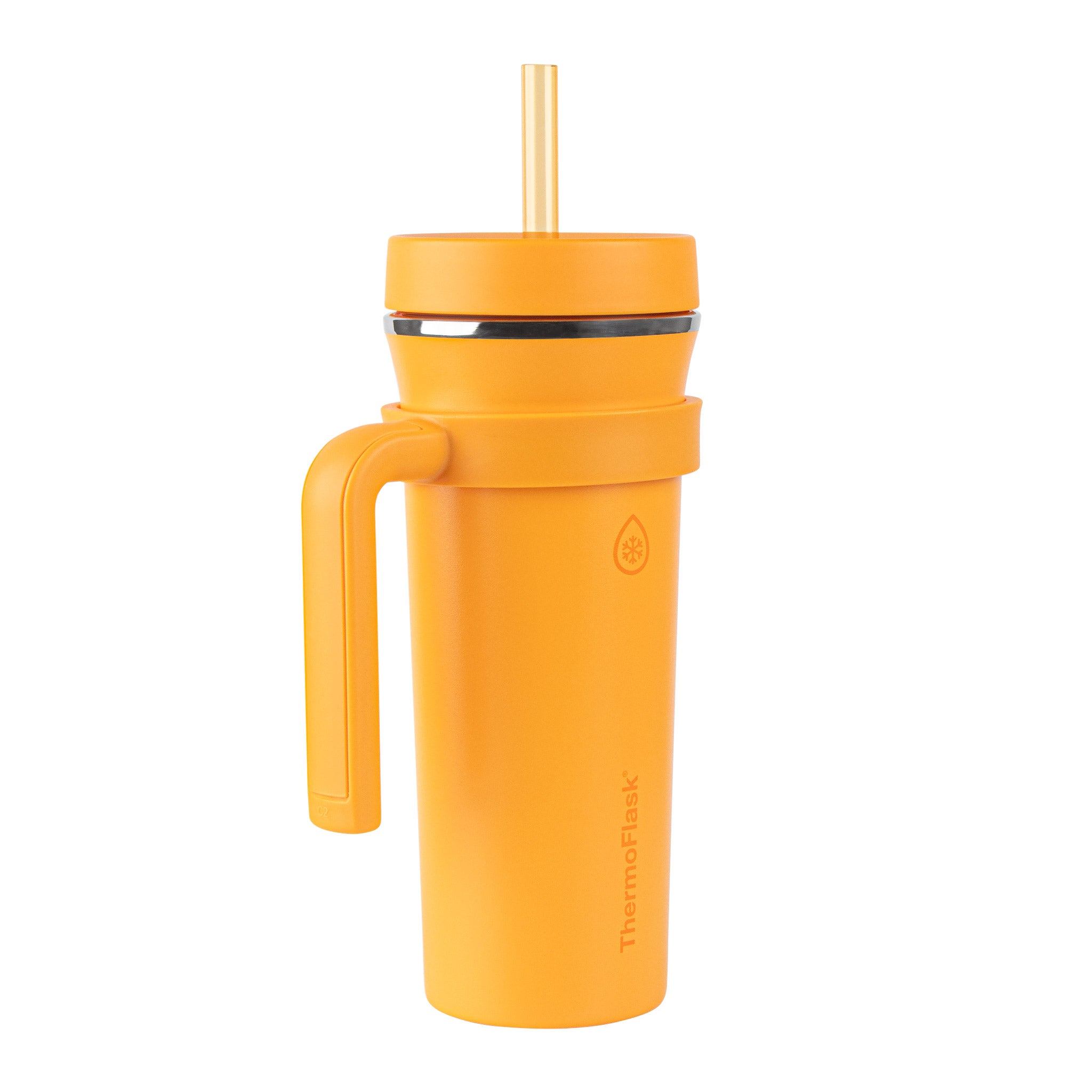 ThermoFlask 32oz Insulated Standard Straw Tumbler with Handles, 2-pack