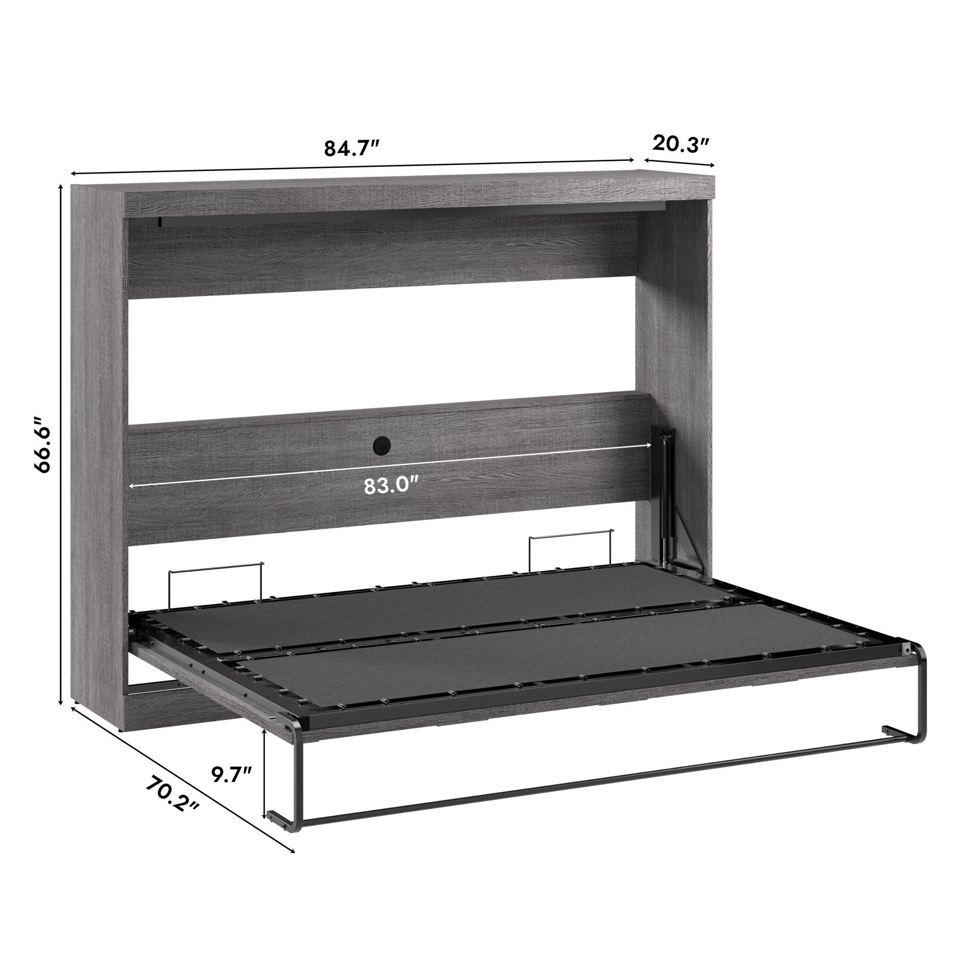 Oasis Horizontal Murphy Bed, Queen Size