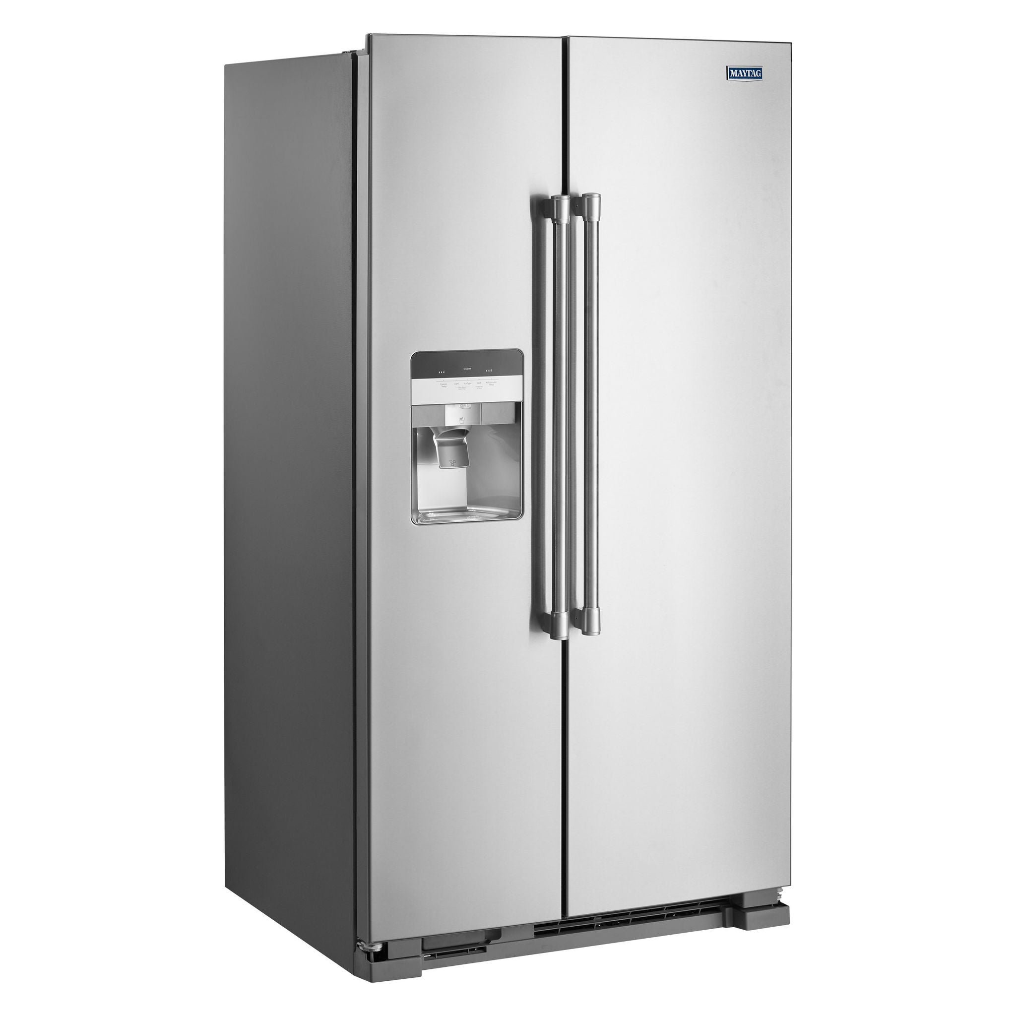 Maytag 4-piece Electric Kitchen Package with Standard Depth Side-by-Side Refrigerator