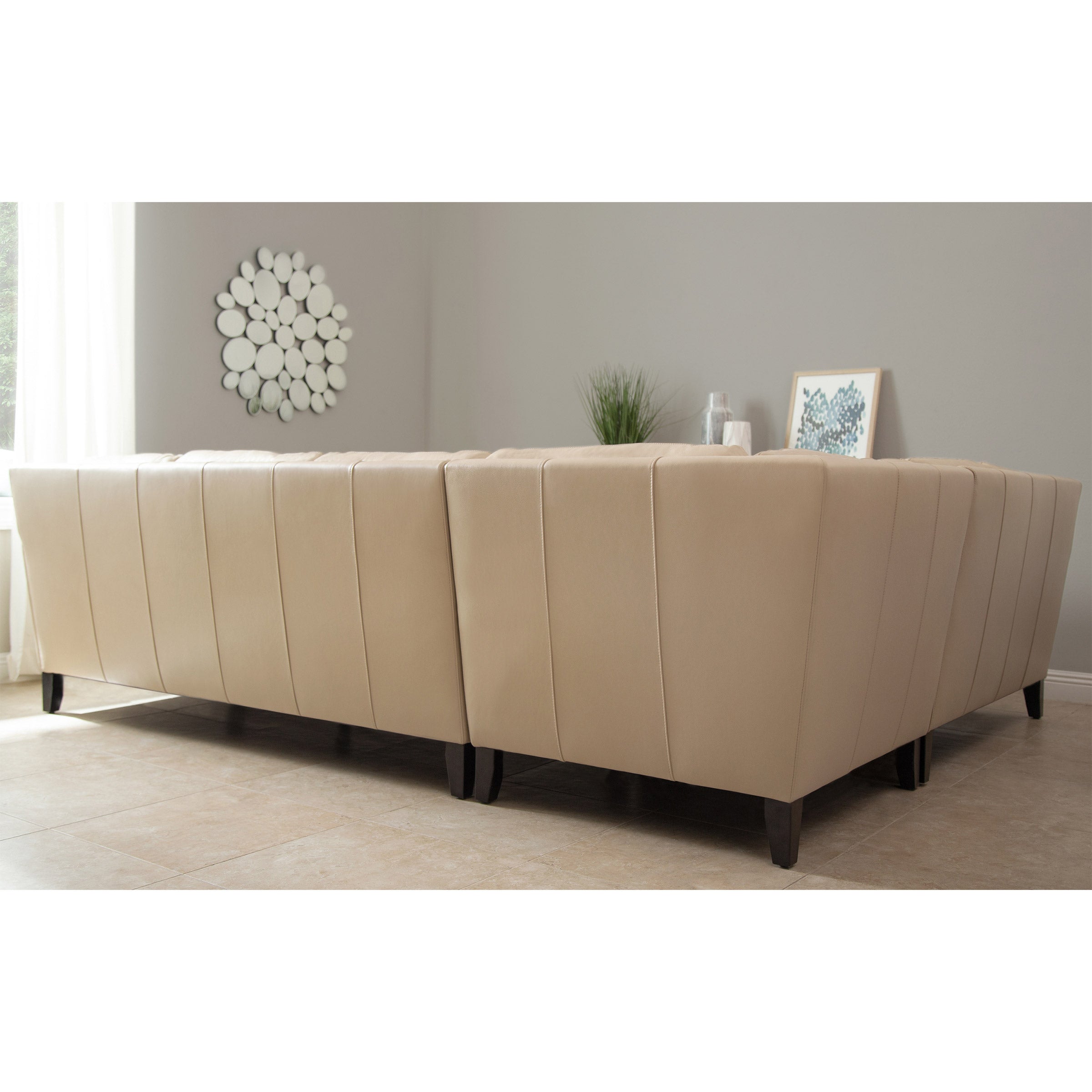 Warren Top Grain Leather Sectional