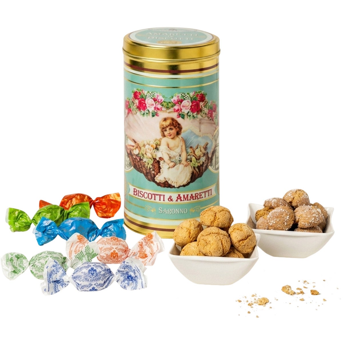 Chiostro Biscotti and Amaretti Tin, 415g Total