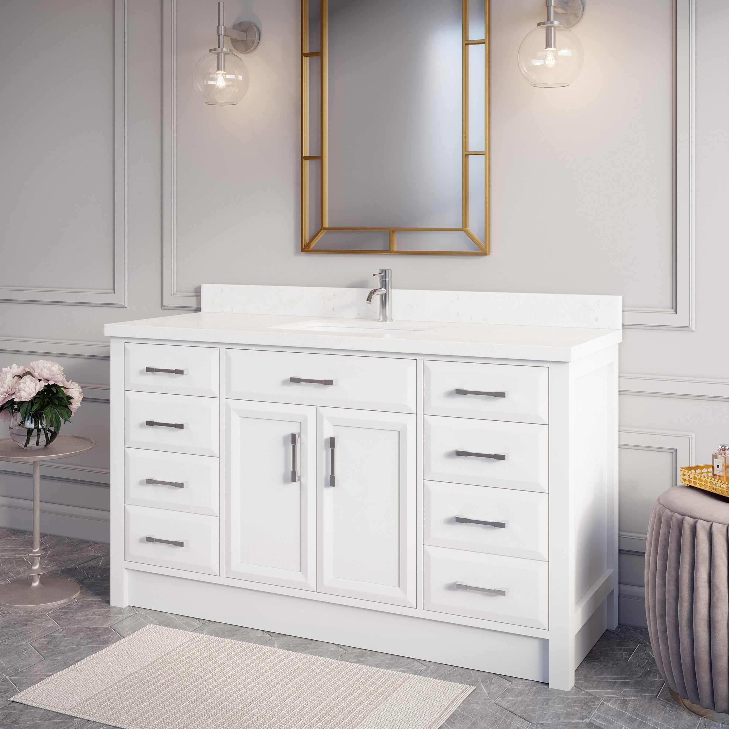Calais Bath Vanity by Studio Bathe in White