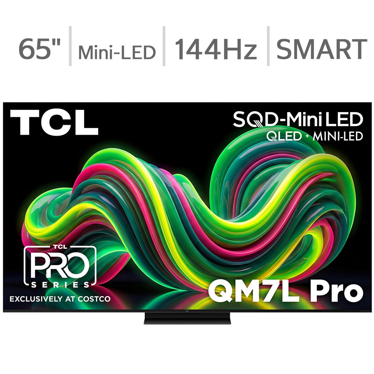 TCL 65" Class - QM7L Pro Series - 4K UHD SQD-Mini LED Smart TV - Allstate 3-Year Protection Plan Bundle Included for 5 Years of Total Coverage*