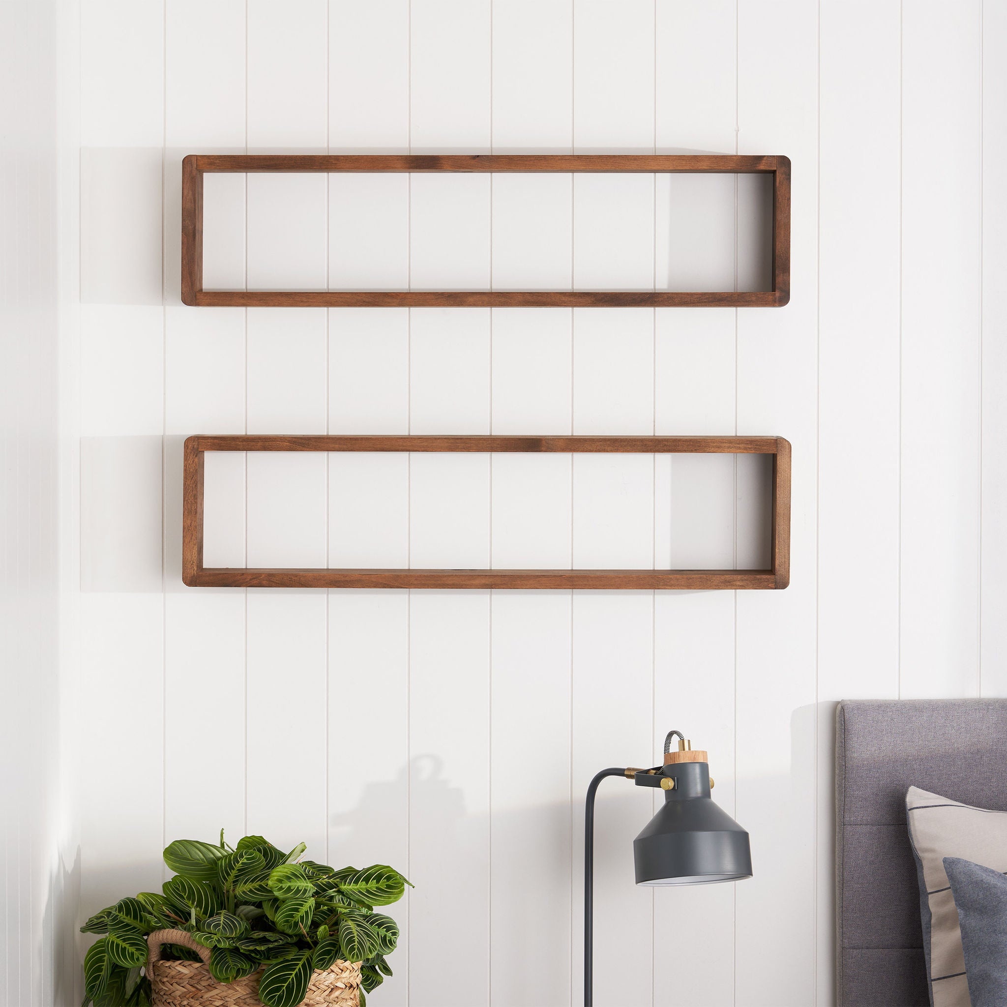 TRINITY Stackable Floating Box Shelf, 2-pack