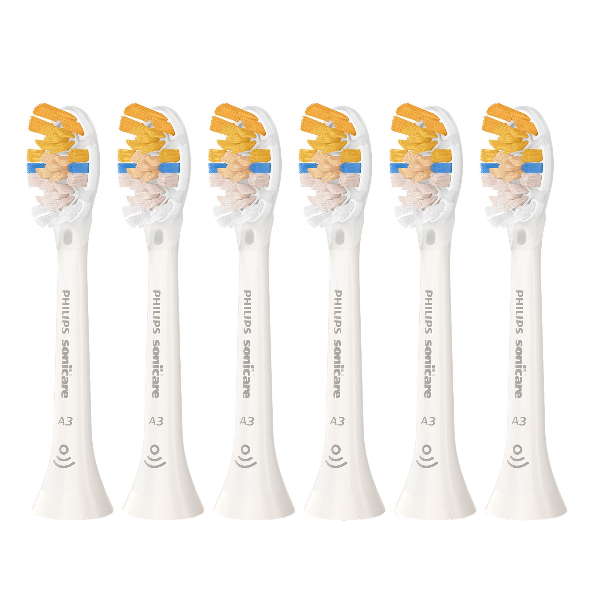 Philips Sonicare A3 All-in-One Replacement Heads, Soft Bristle, 6-pack