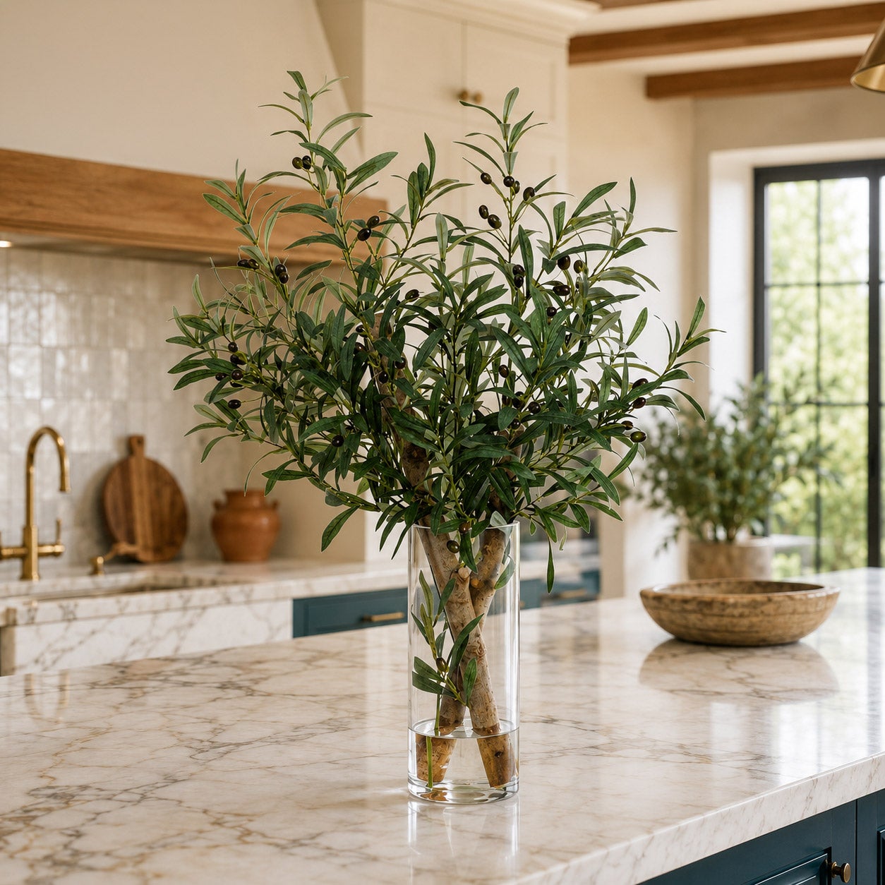 Faux 36” Olive Branch Arrangement