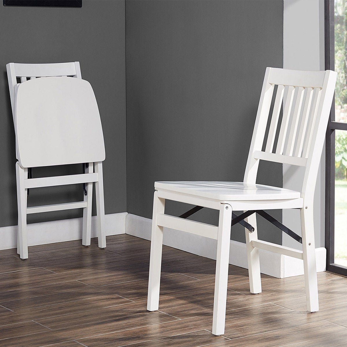 Stakmore Solid Wood Folding Chair, 2-pack