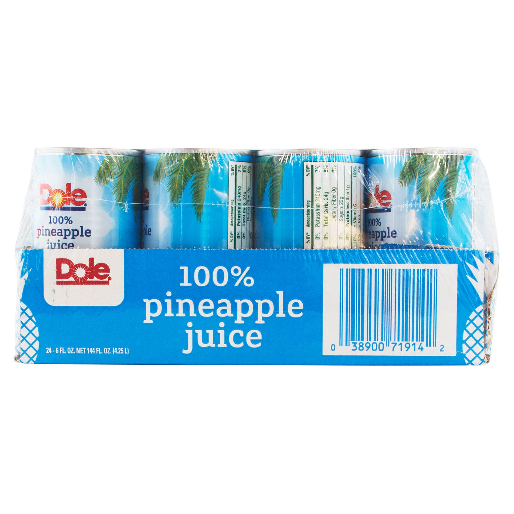Dole, 100% Pineapple Juice, 6 fl oz, 24-Count