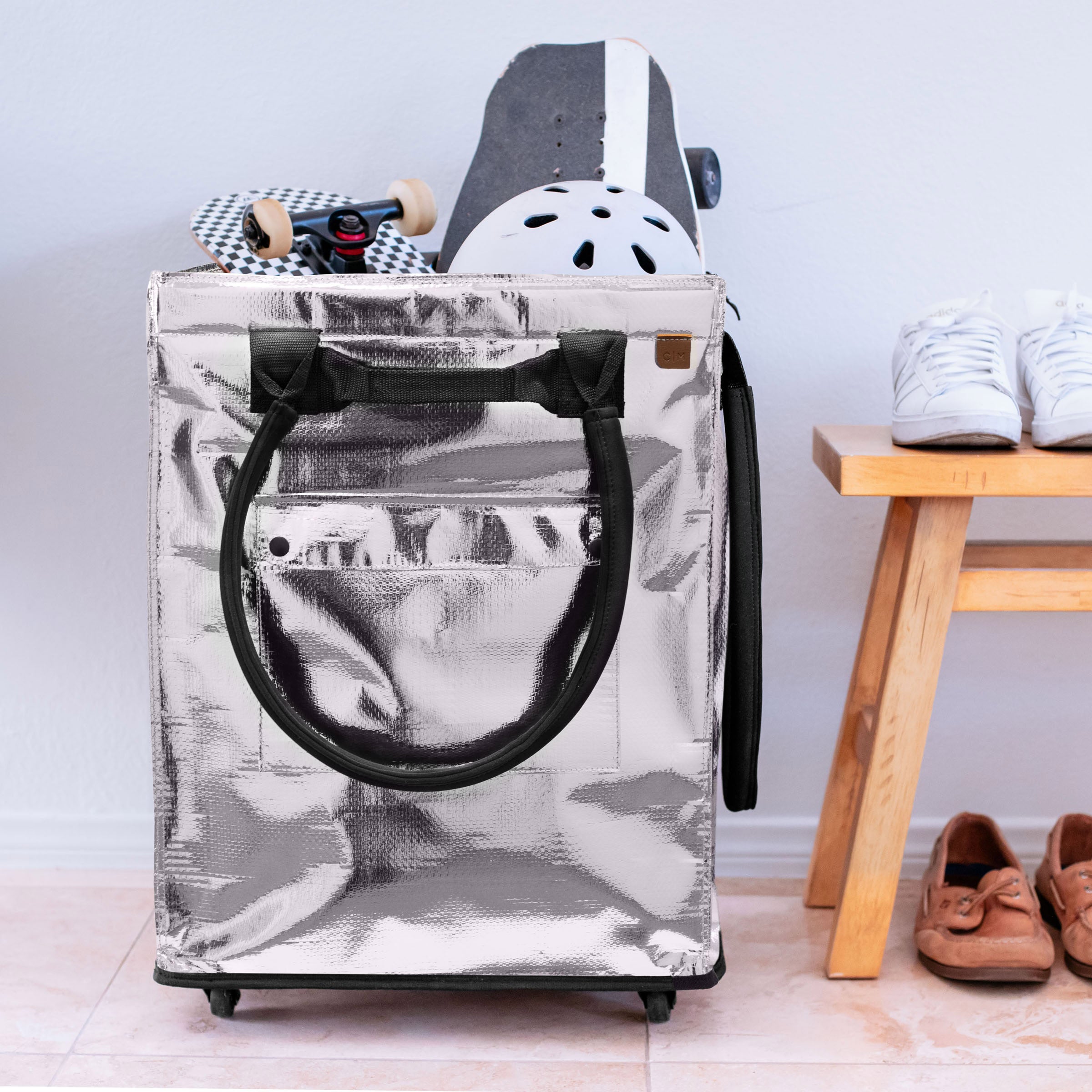 CleverMade Foldable Tote Bag on Wheels