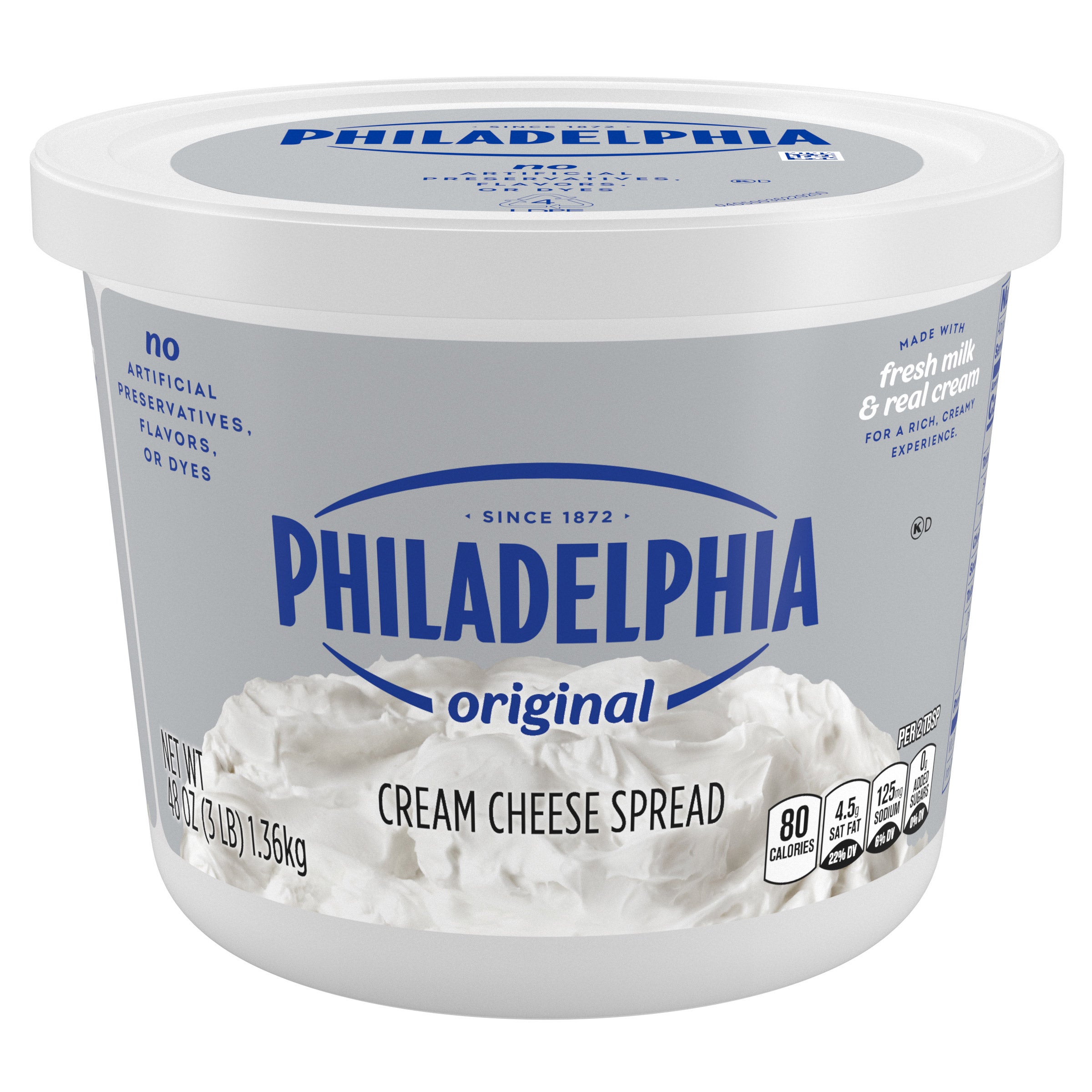Philadelphia Original Cream Cheese Spread, 48 oz