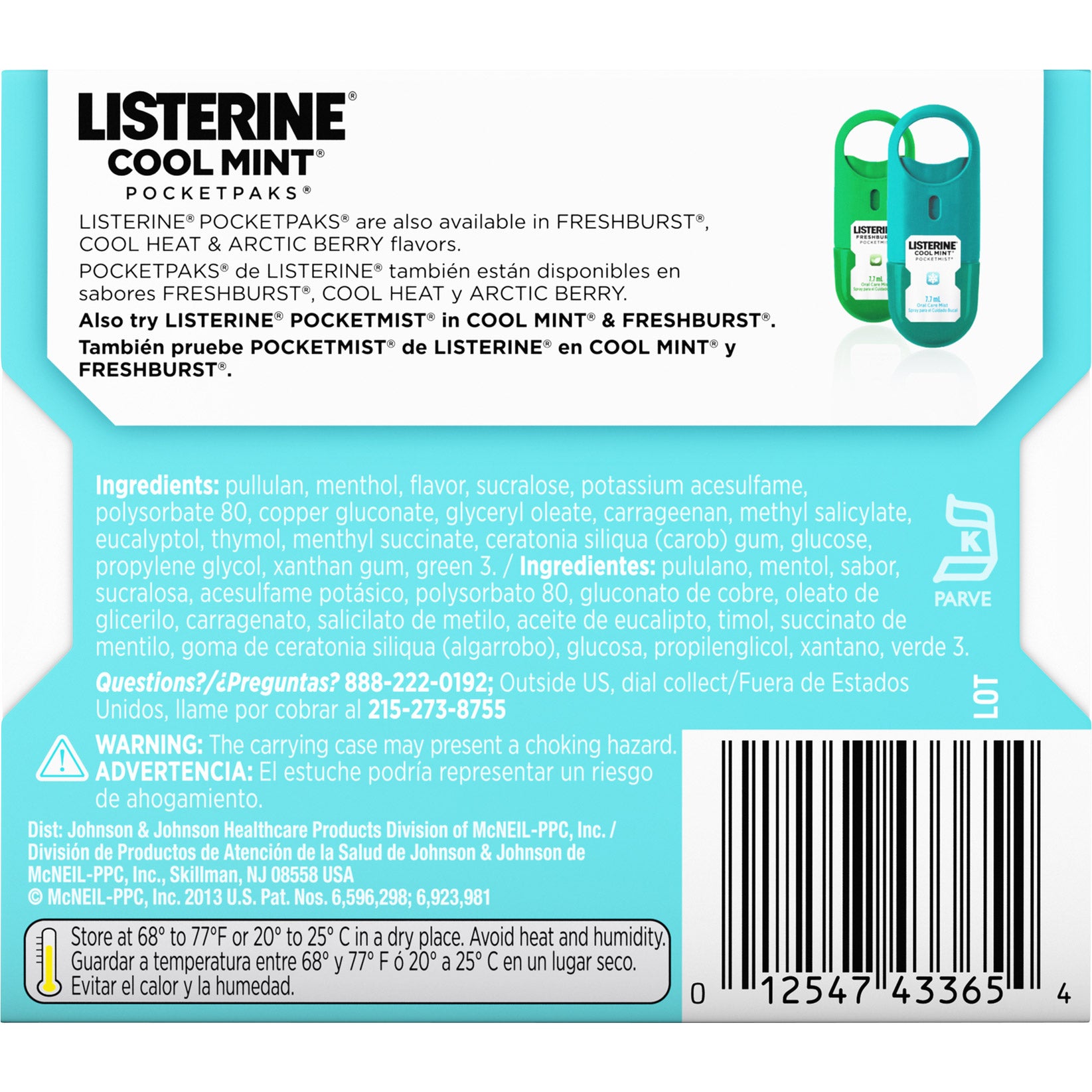 Pocketpaks Breath Strips, Cool Mint, 12-count