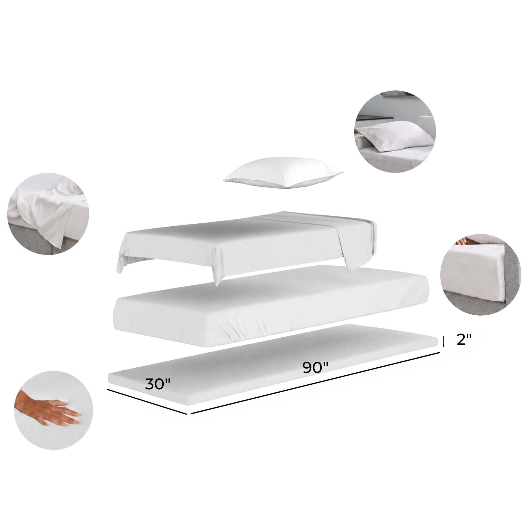Flexsteel Flex Sleep Kit with Memory Foam Topper