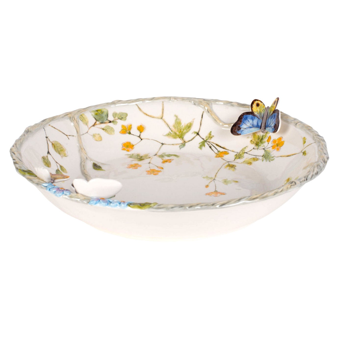 Fitz and Floyd Butterfly Fields Serving Bowl