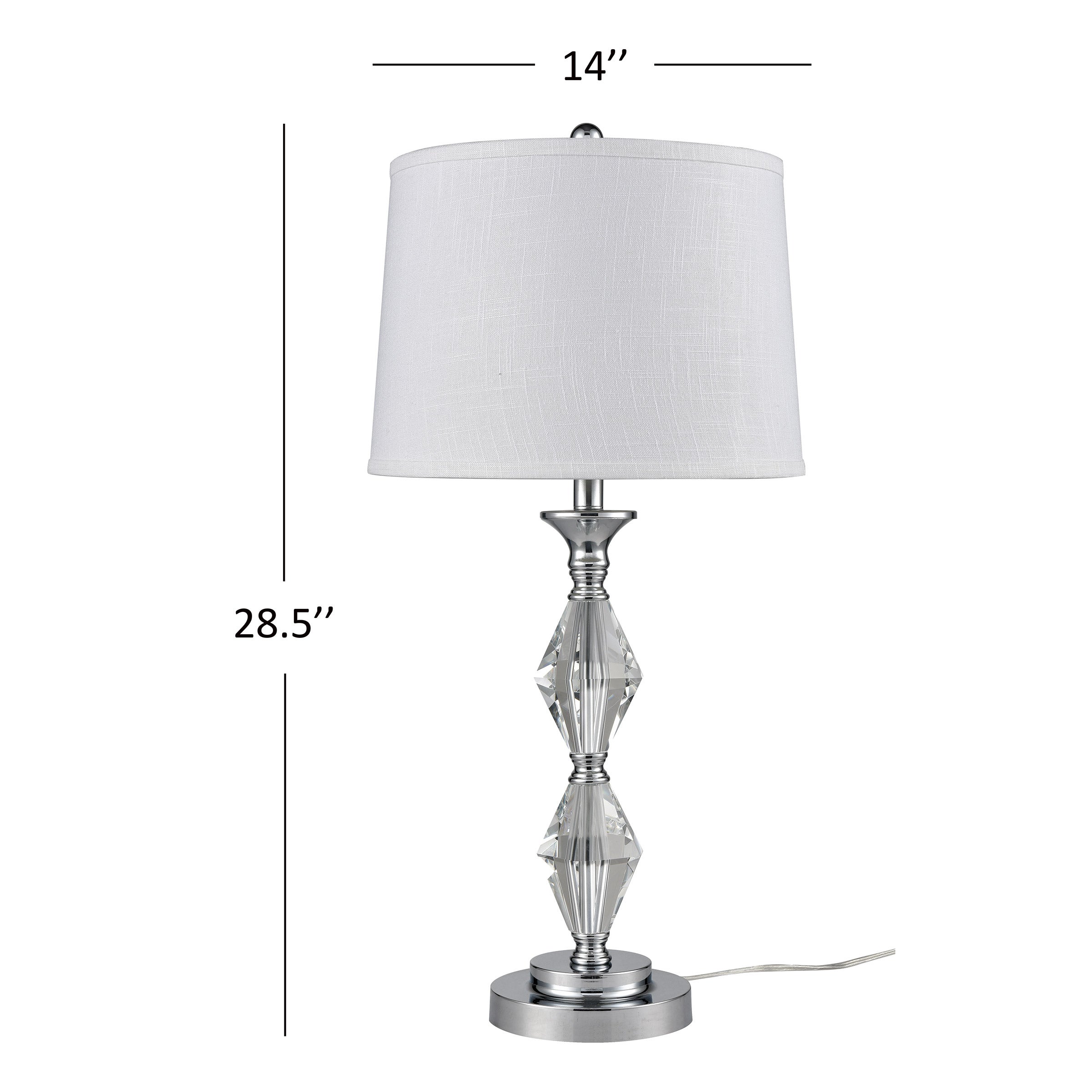 Arthur Crystal Table Lamp, 2-pack
