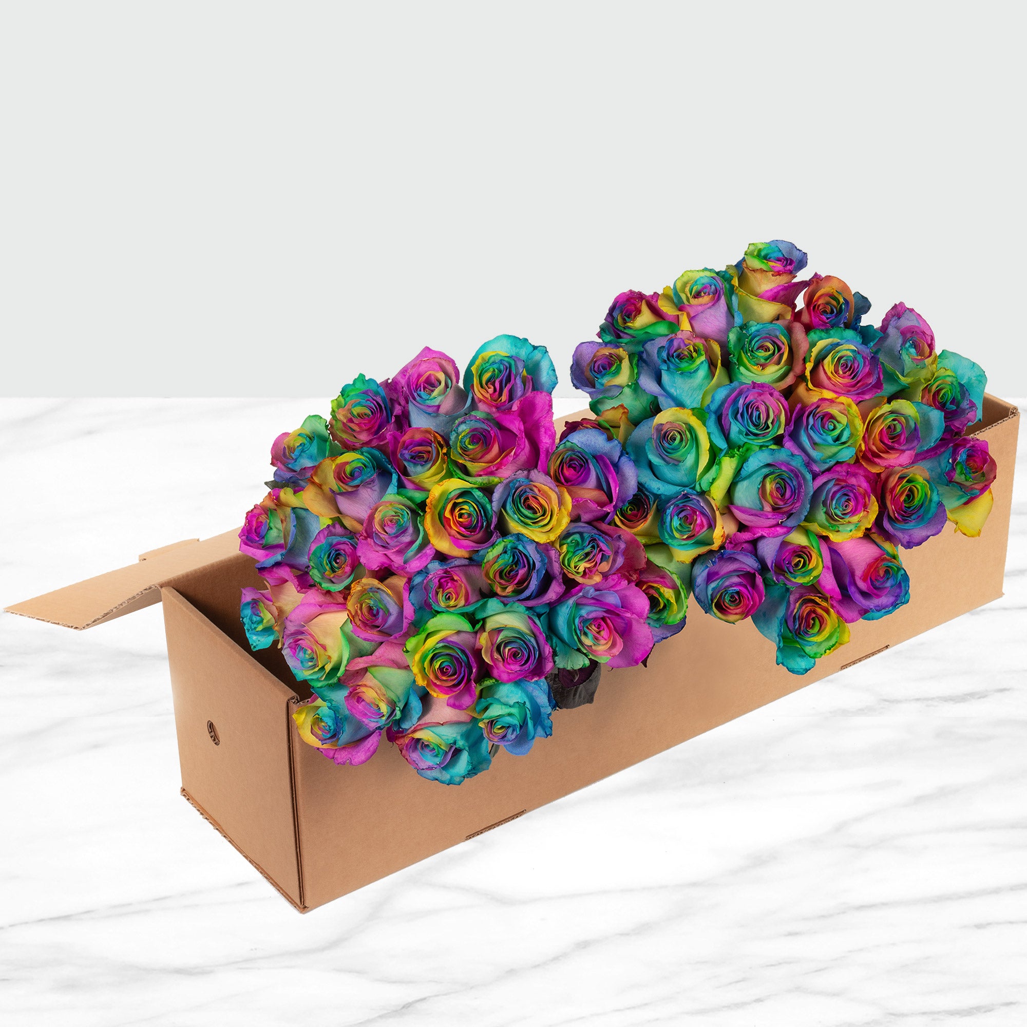 50-stem Rainbow Roses
