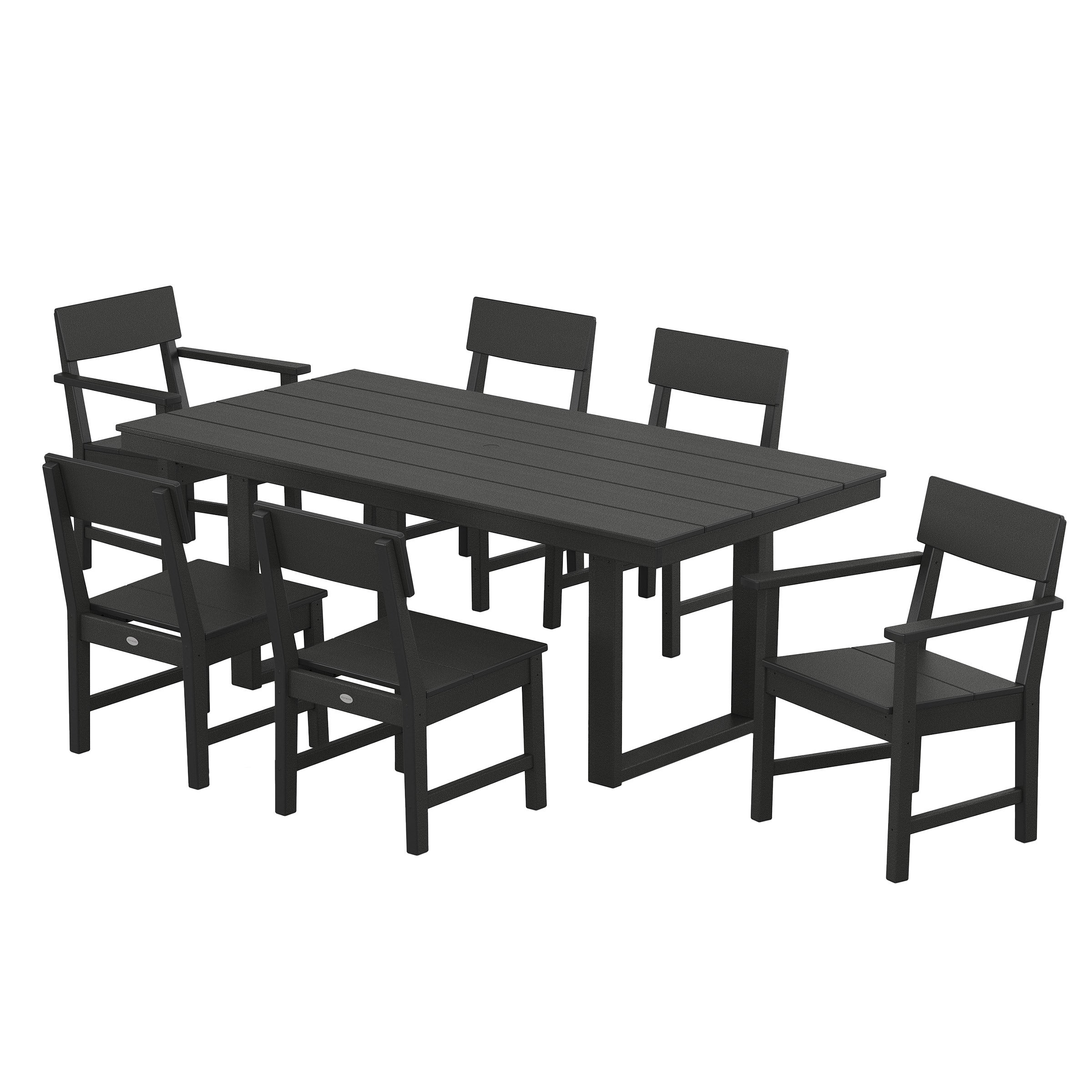 POLYWOOD Westport 7-piece Outdoor Patio Dining Set.