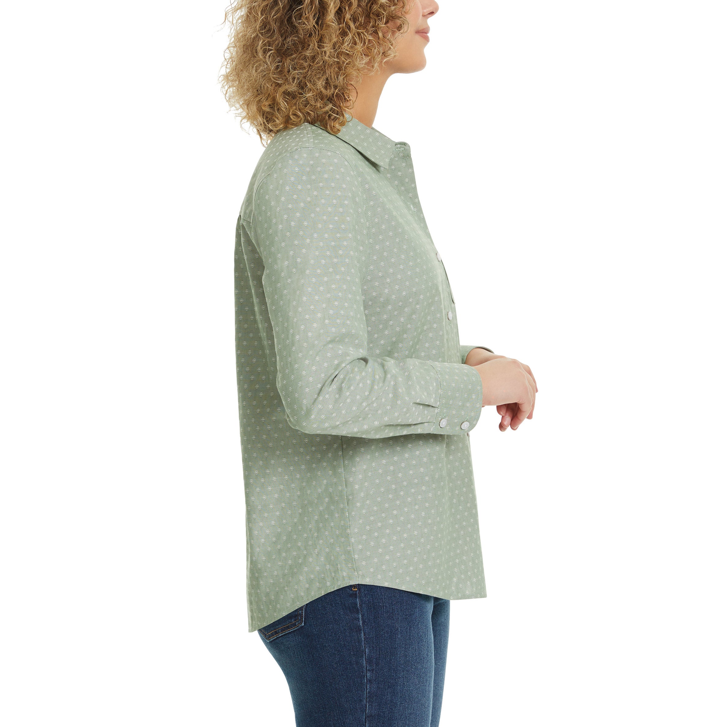 Gloria Vanderbilt Women's Long Sleeve Button Up Shirt