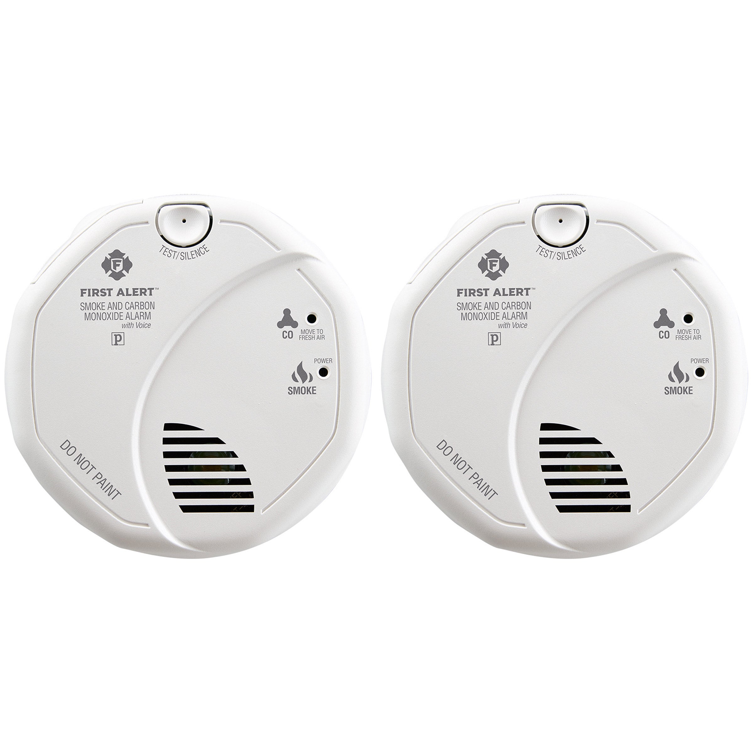 First Alert Hardwired Talking Photoelectric Smoke and Carbon Monoxide (CO) Detector, 2-Pack