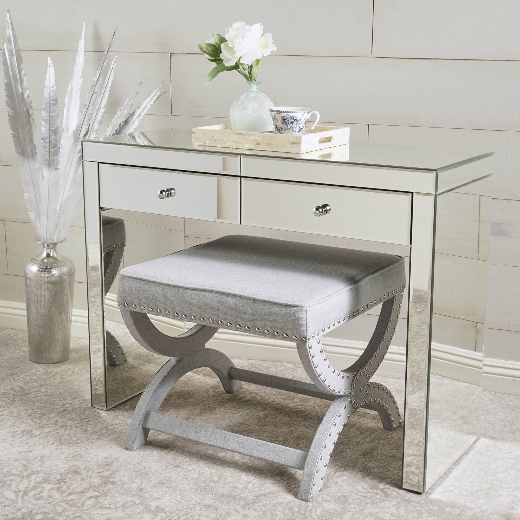 Scarlet Mirrored Console Table