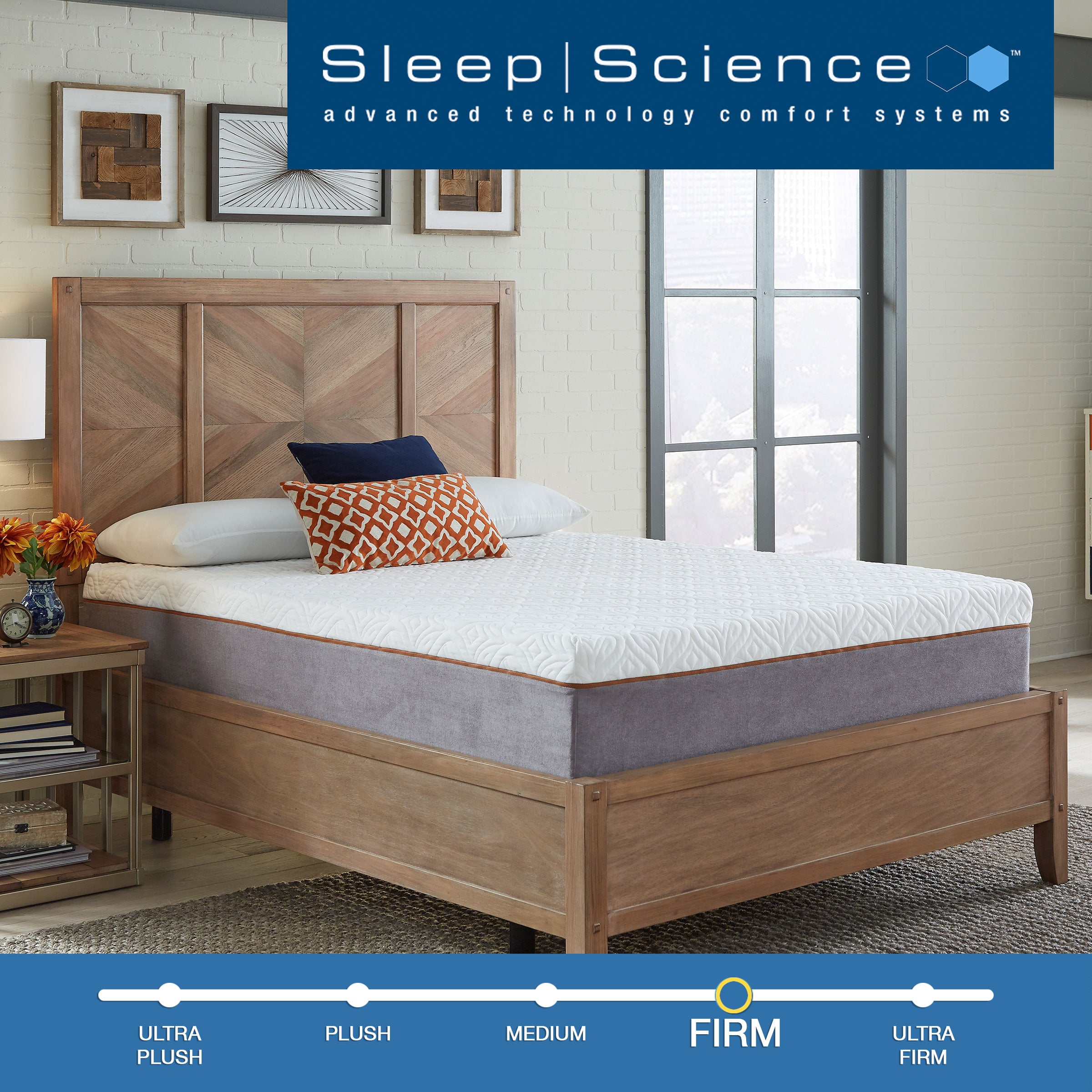 Sleep Science 14" Copper Infused Firm Memory Foam Mattress