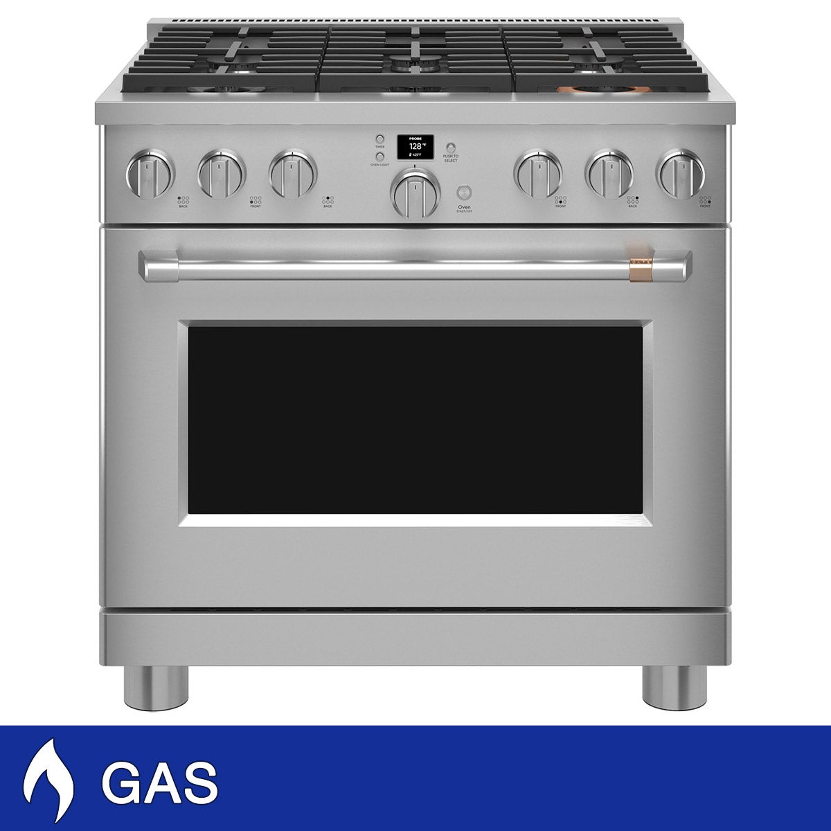 Café 36" 6.2 cu. ft. GAS Commercial Style Range with Convection, 6 Burners, WiFi