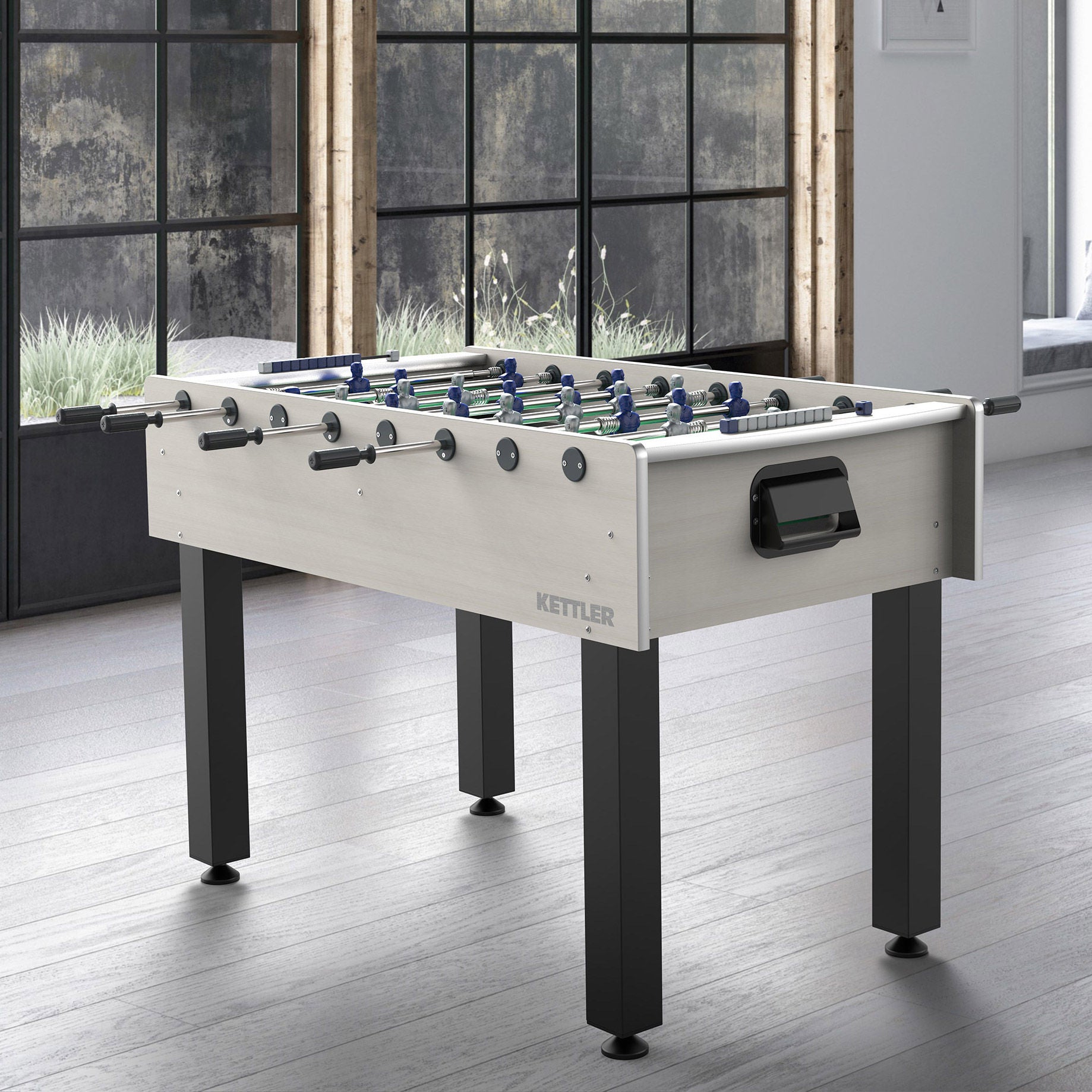 KETTLER Milano Outdoor Foosball Table with Cover, 5 Cork and 5 Resin Balls