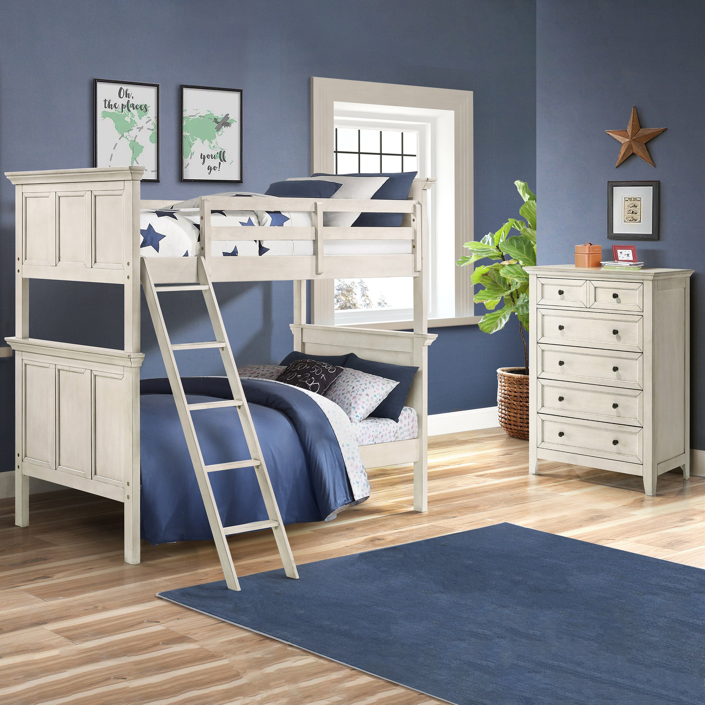 Imagio Home Furniture Ridgewood 2-piece Twin Over Twin Bunk Bed Set