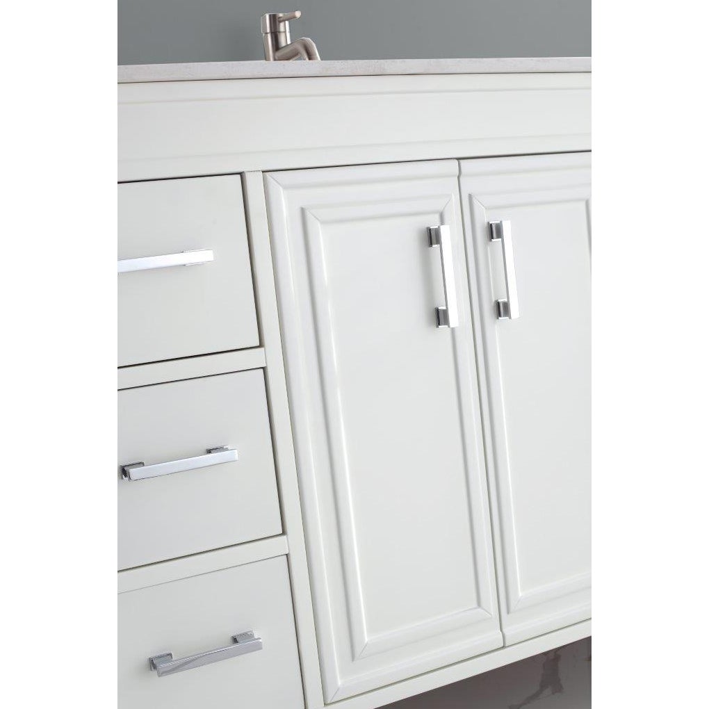 Corniche 75” White Double Sink Vanity by Studio Bathe