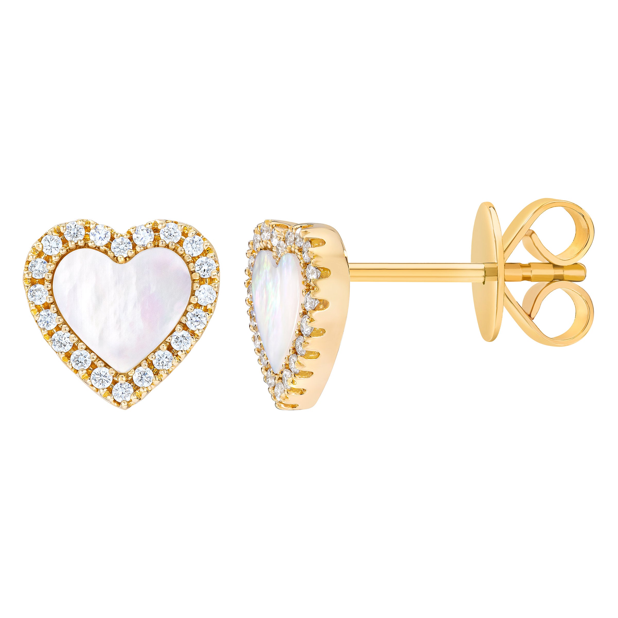Gemstone and Diamond 14kt Yellow Gold Earrings