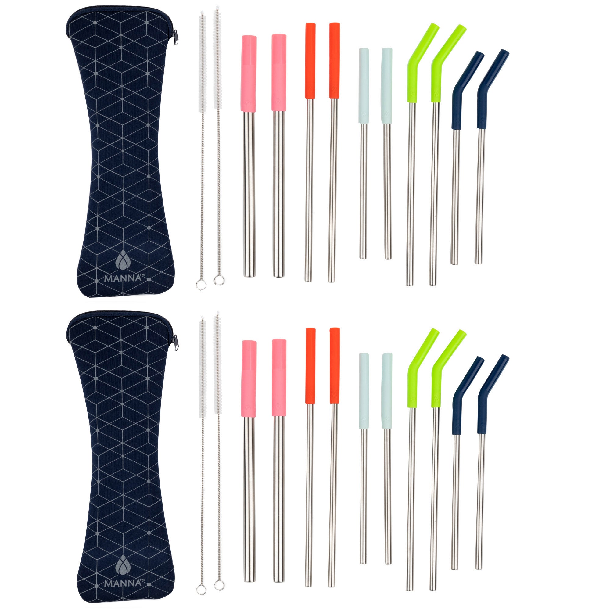Manna 26pc Stainless Steel Straw Set