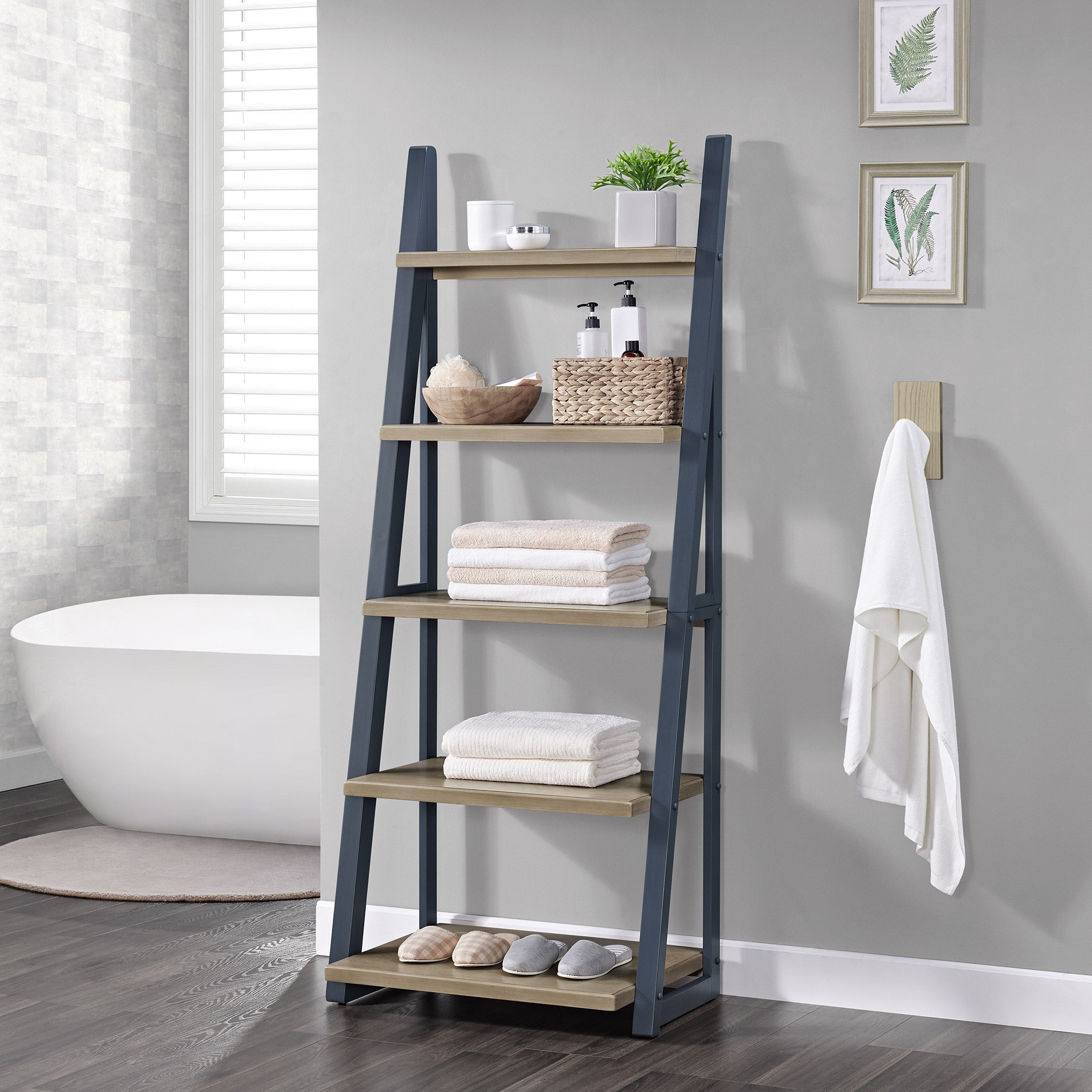Fynn 72” Ladder Bookcase