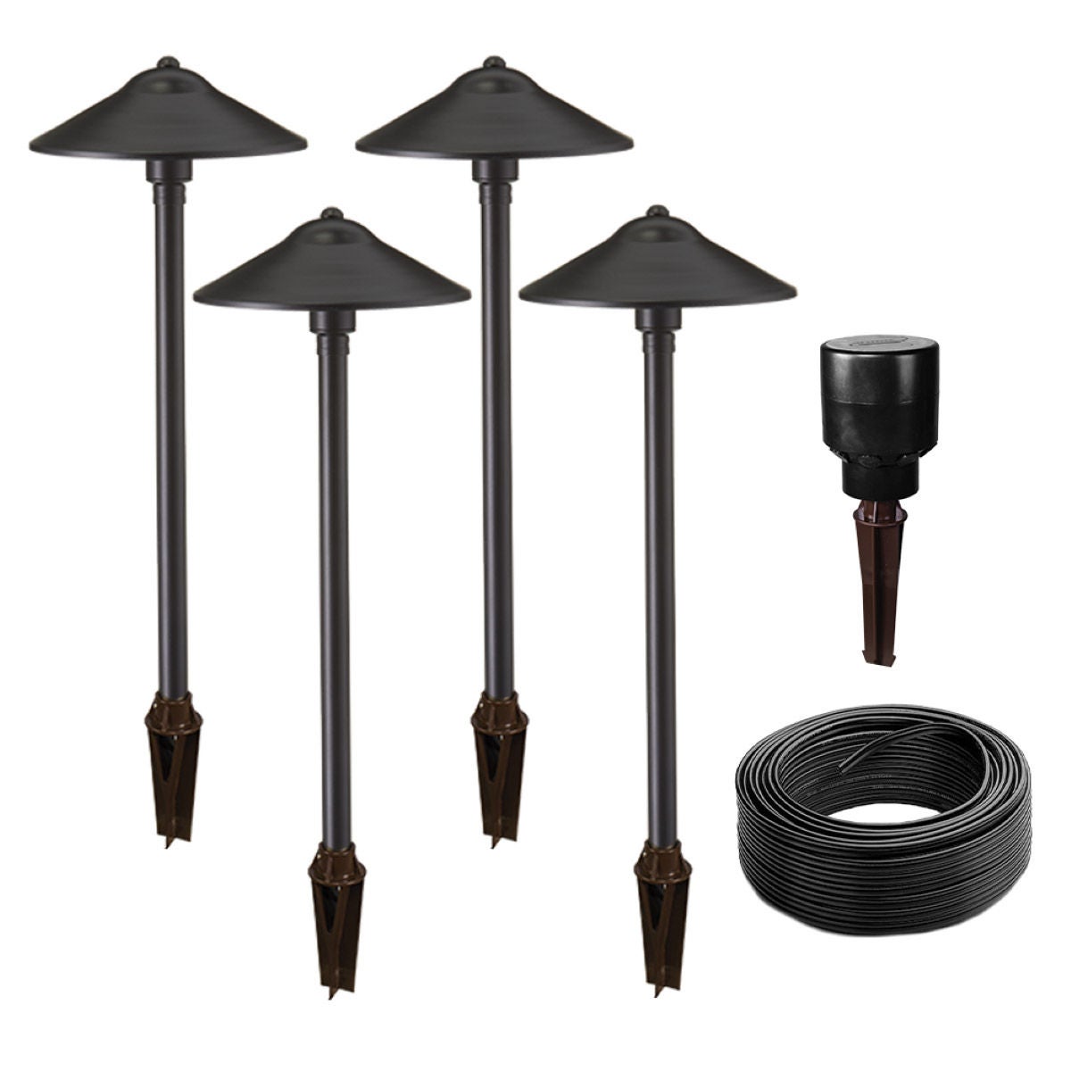 VOLT Low Voltage LED Outdoor Path Light 4-pack Expansion Kit