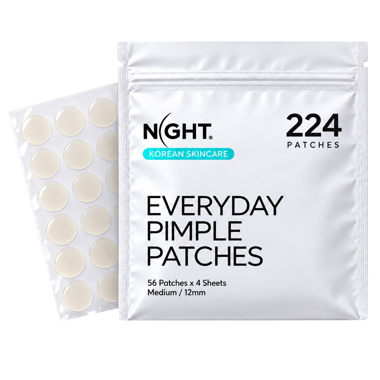 NIGHT Pimple Patches with Hydrocolloid and Salicylic Acid, 224-count