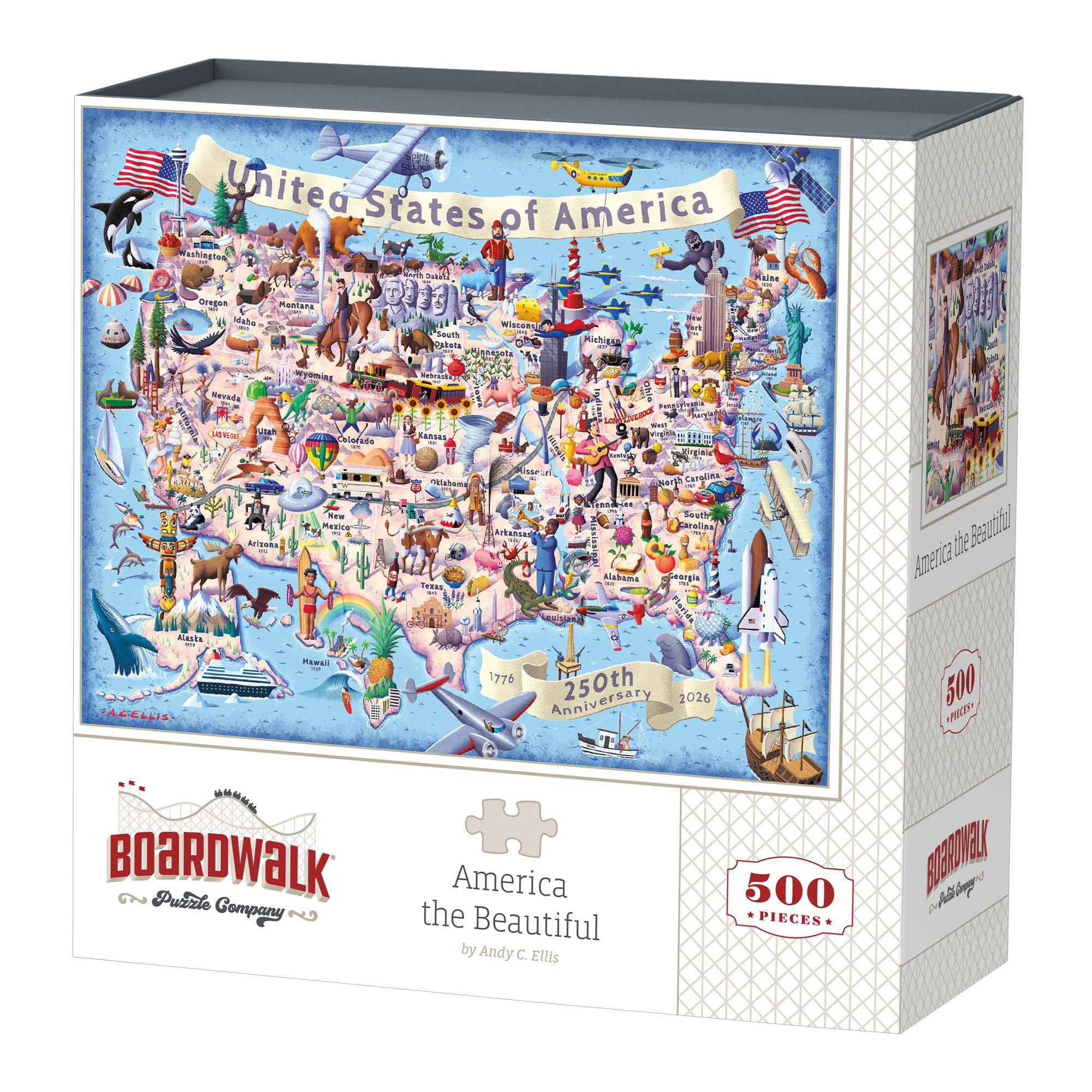 Boardwalk Assorted Jigsaw Puzzles, 3-pack