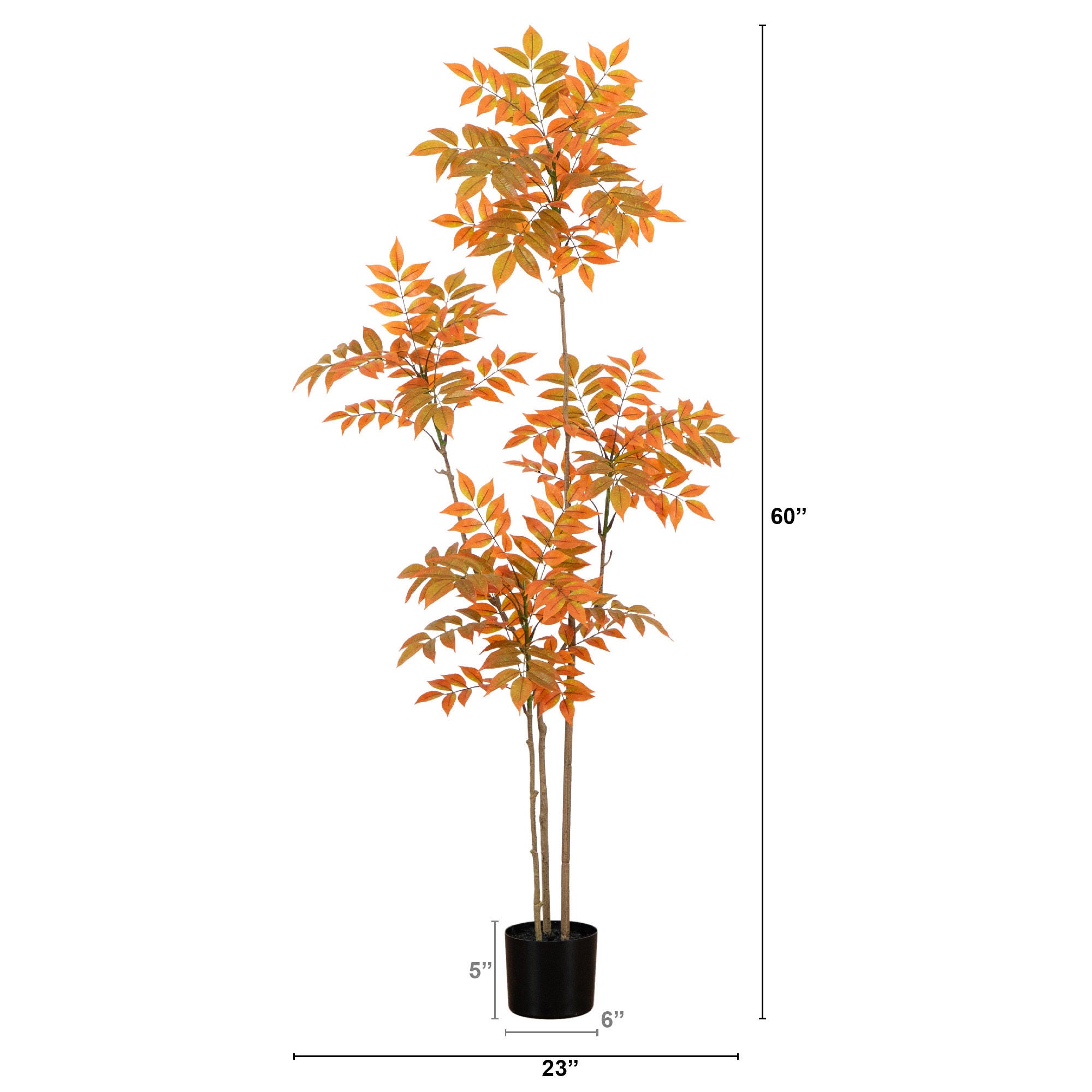 Faux 5’ Autumn Sumac Tree